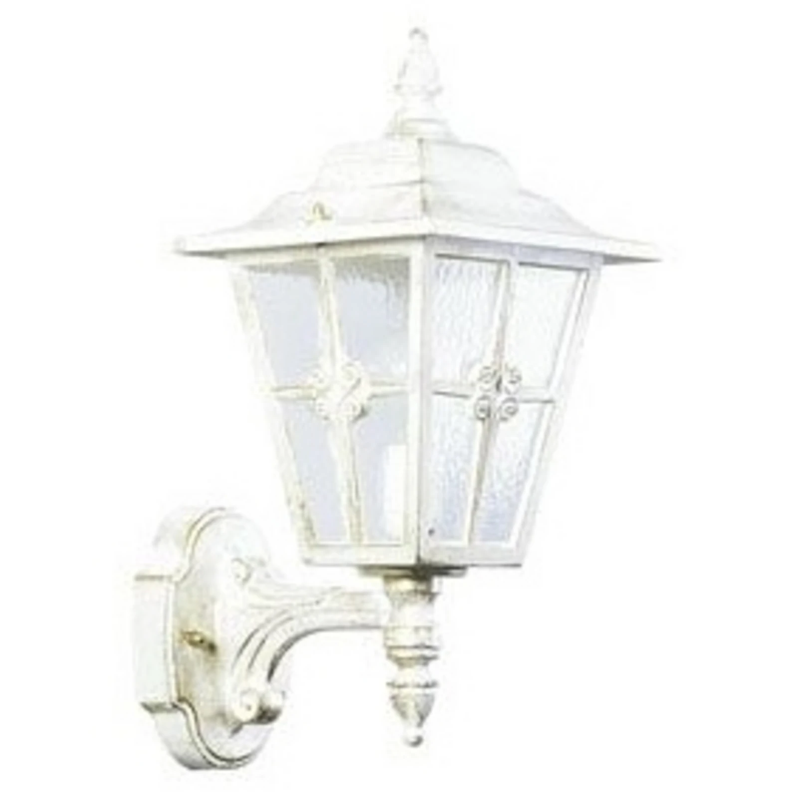 Aplique de exterior 763 con vidrio catedral blanco