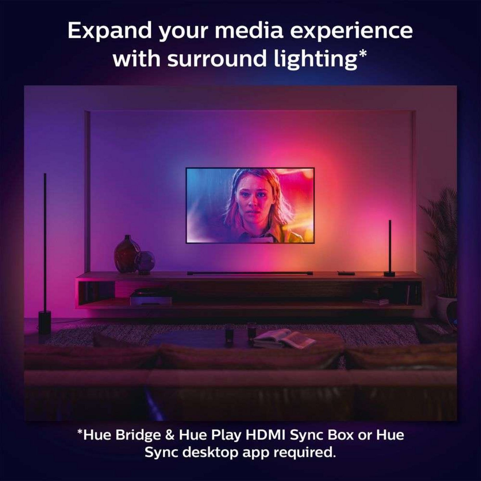 Signe Hue Gradiant Lampadar Black Bluetooth - Philips Hue