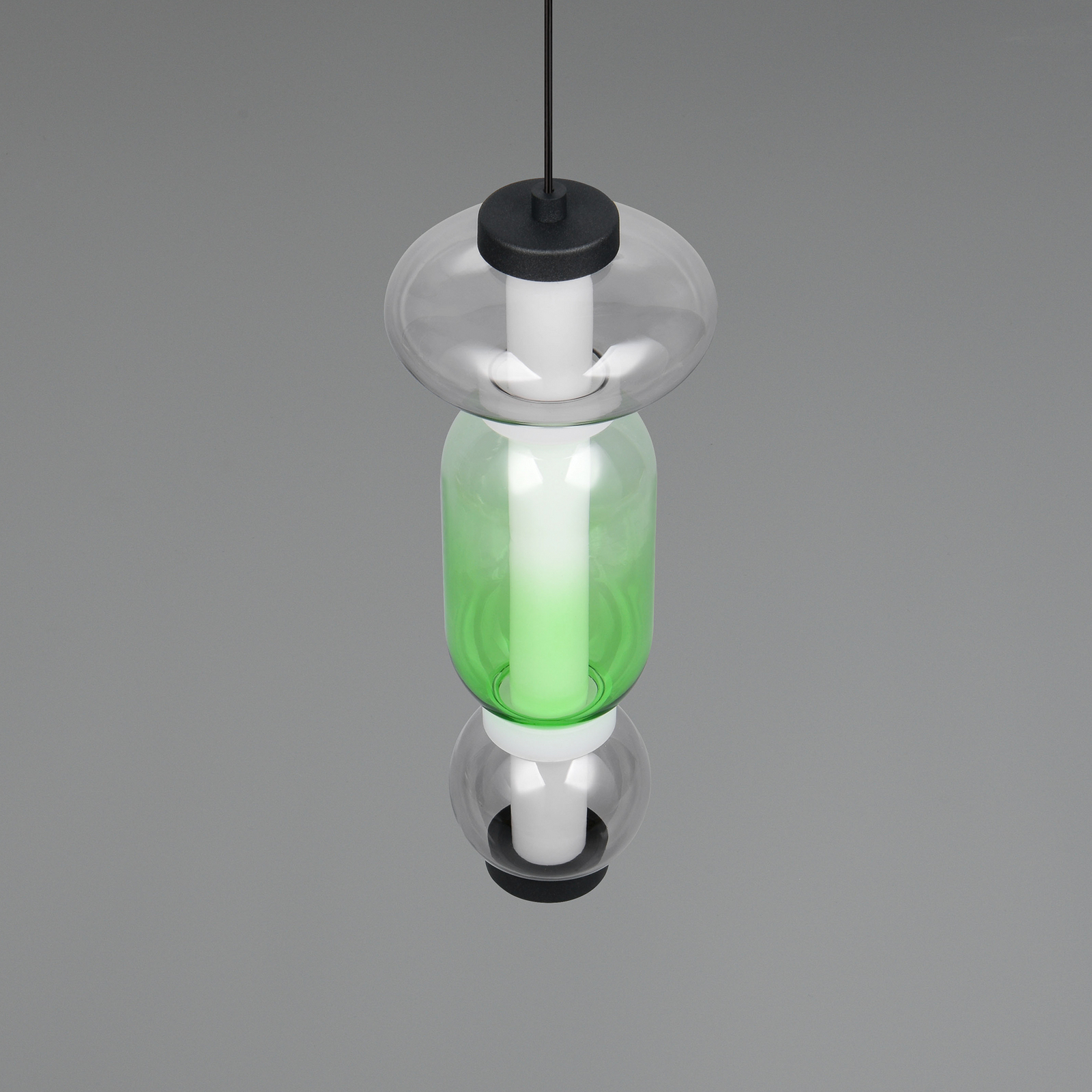 LED lógó lámpa Minerva, Ø 15 cm, színes, üveg, CCT, dimmelhető LED lógó lámpa Minerva, Ø 15 cm, színes, üveg, CCT, dimmelhető