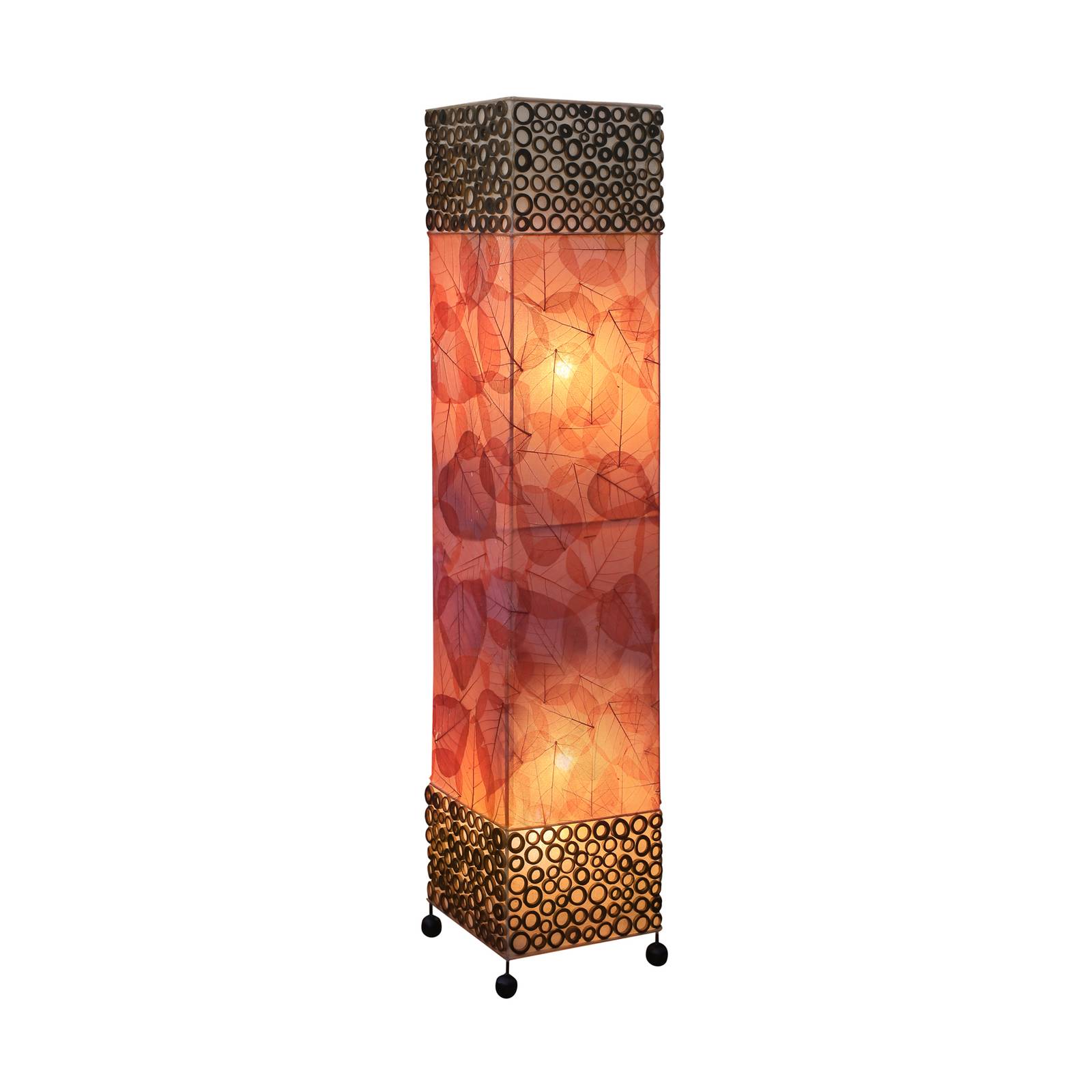 Woru Emilian golvlampa med bladmotiv höjd 100 cm
