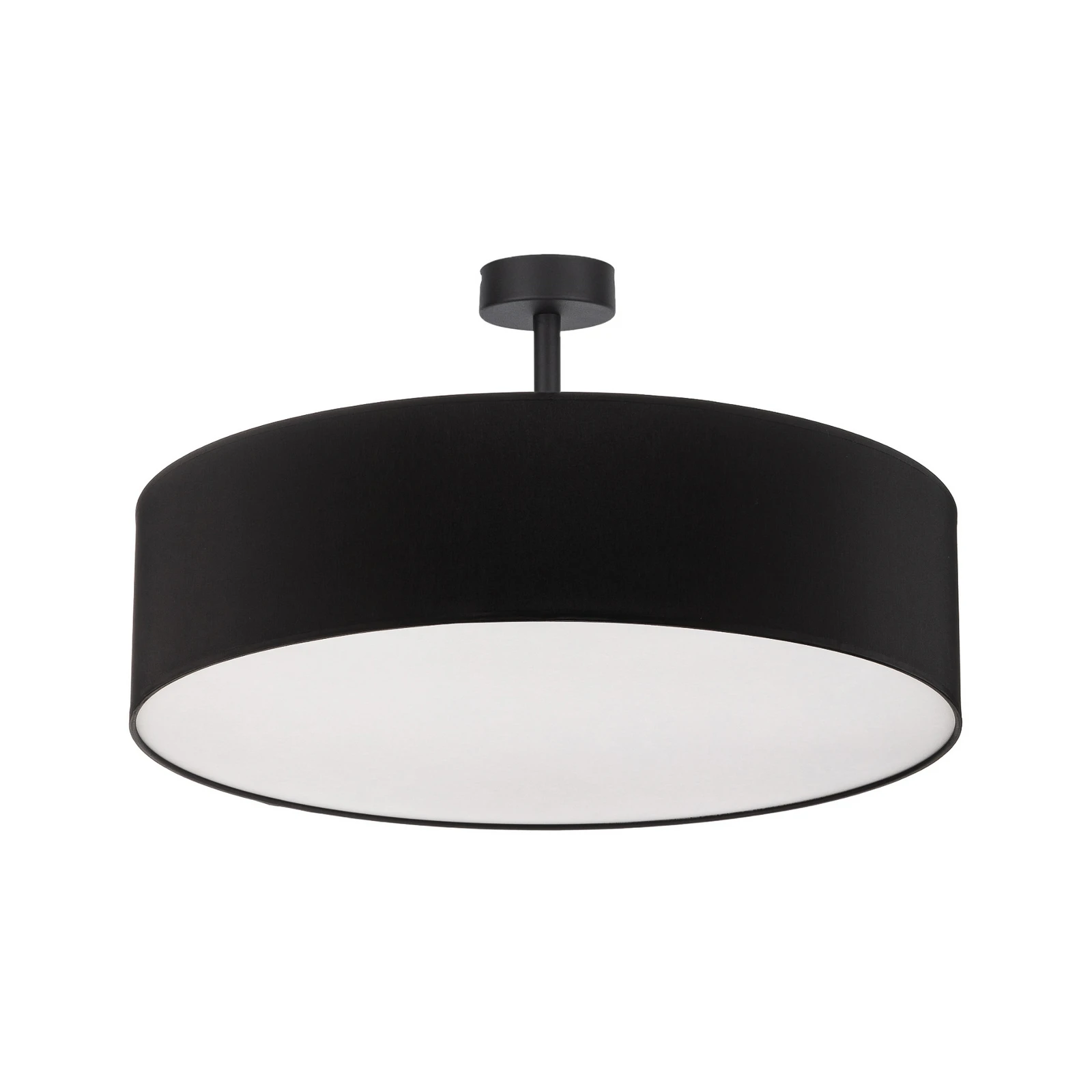 Plafondlamp Rondo met afstand, donkergrijs Ø 60 cm