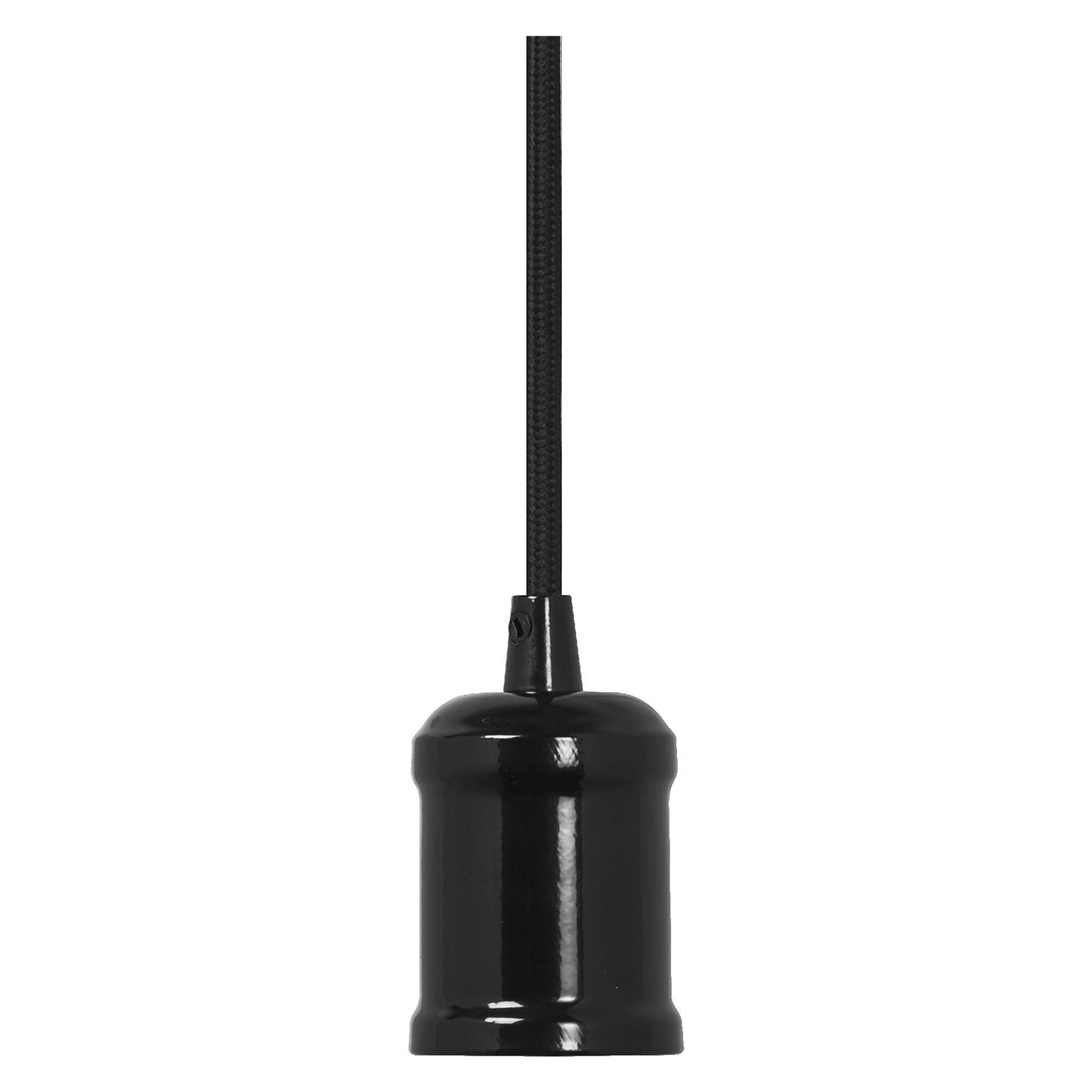 OSRAM Hängelampe VINTAGE 1906 BOBBIN, schwarz Metall Ø 10 cm