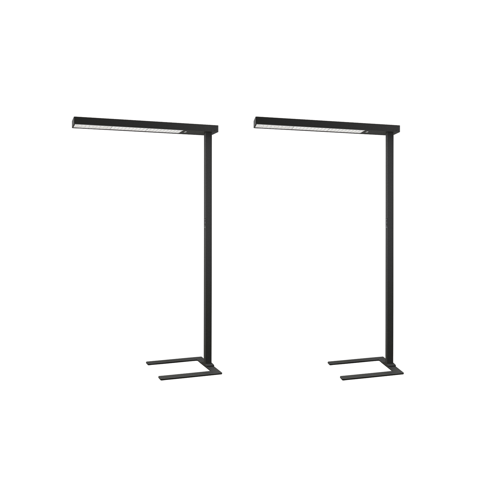 Arcchio LED office floor lamp, black, sensor, set of 2