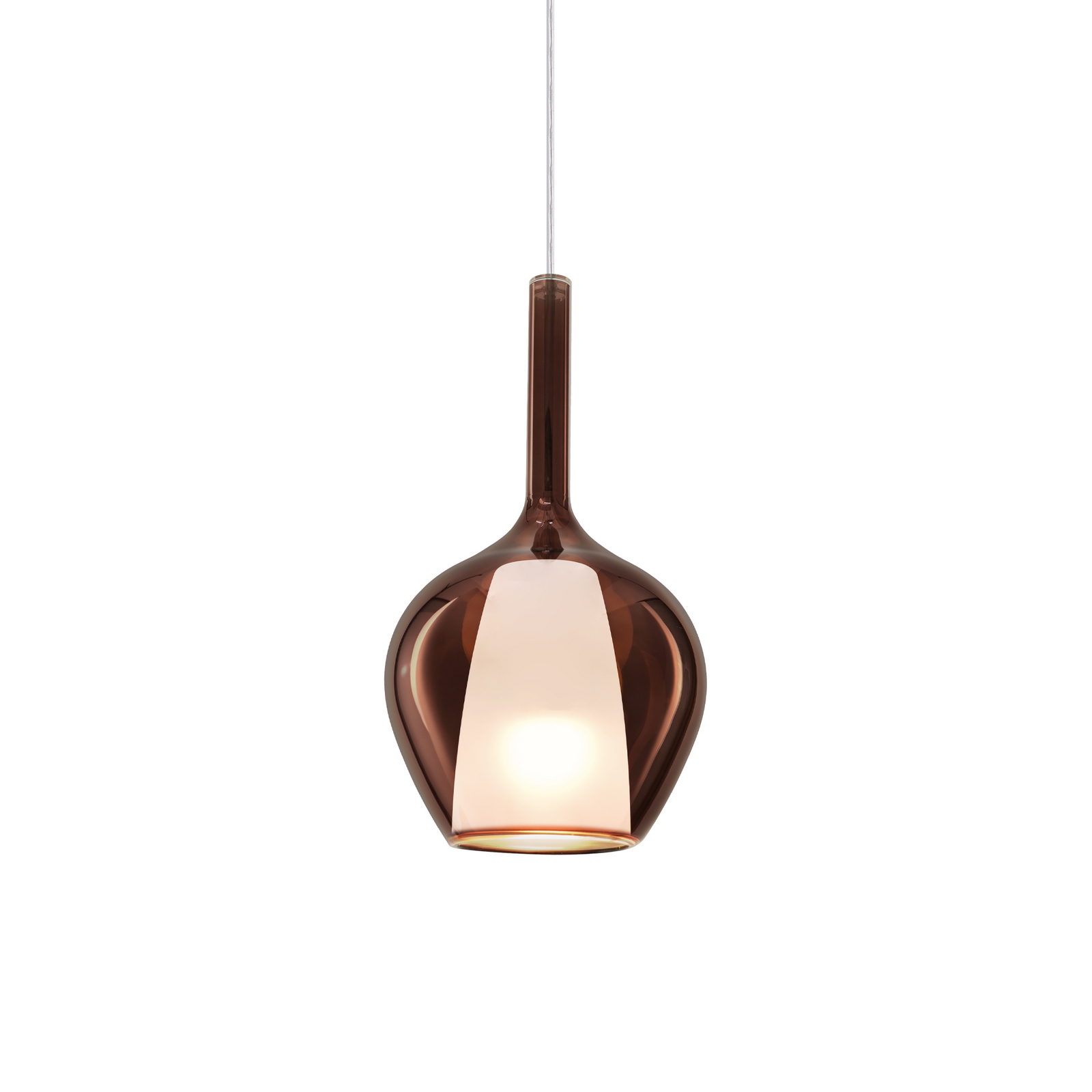 Lámpara colgante Ideal Lux Kalique 1, color cobre, Ø 18 cm