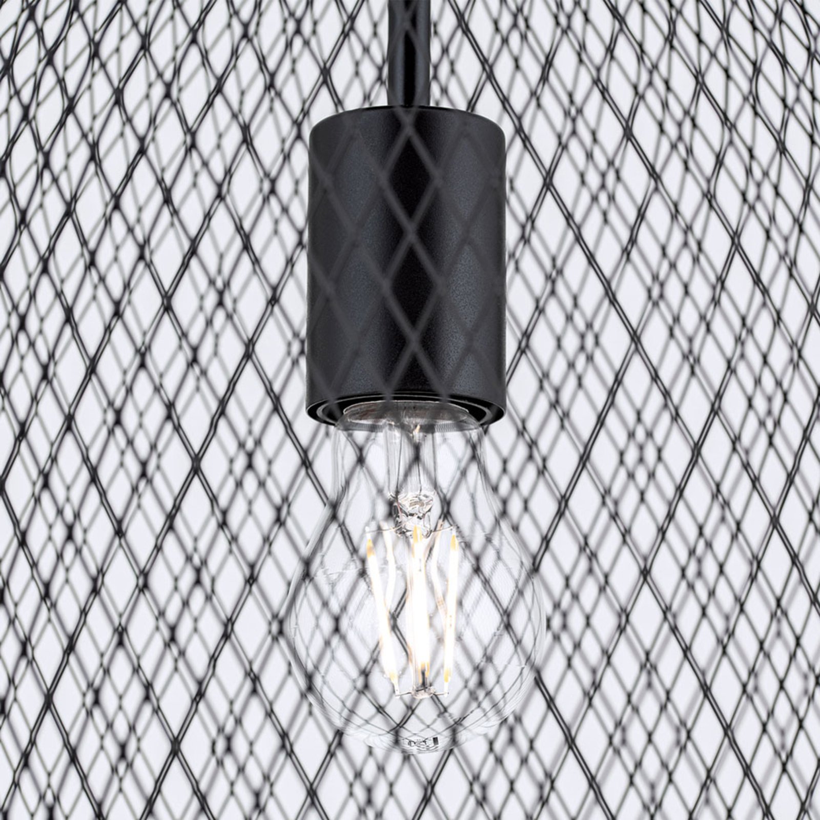 Lámpara colgante Georgina con pantalla de jaula