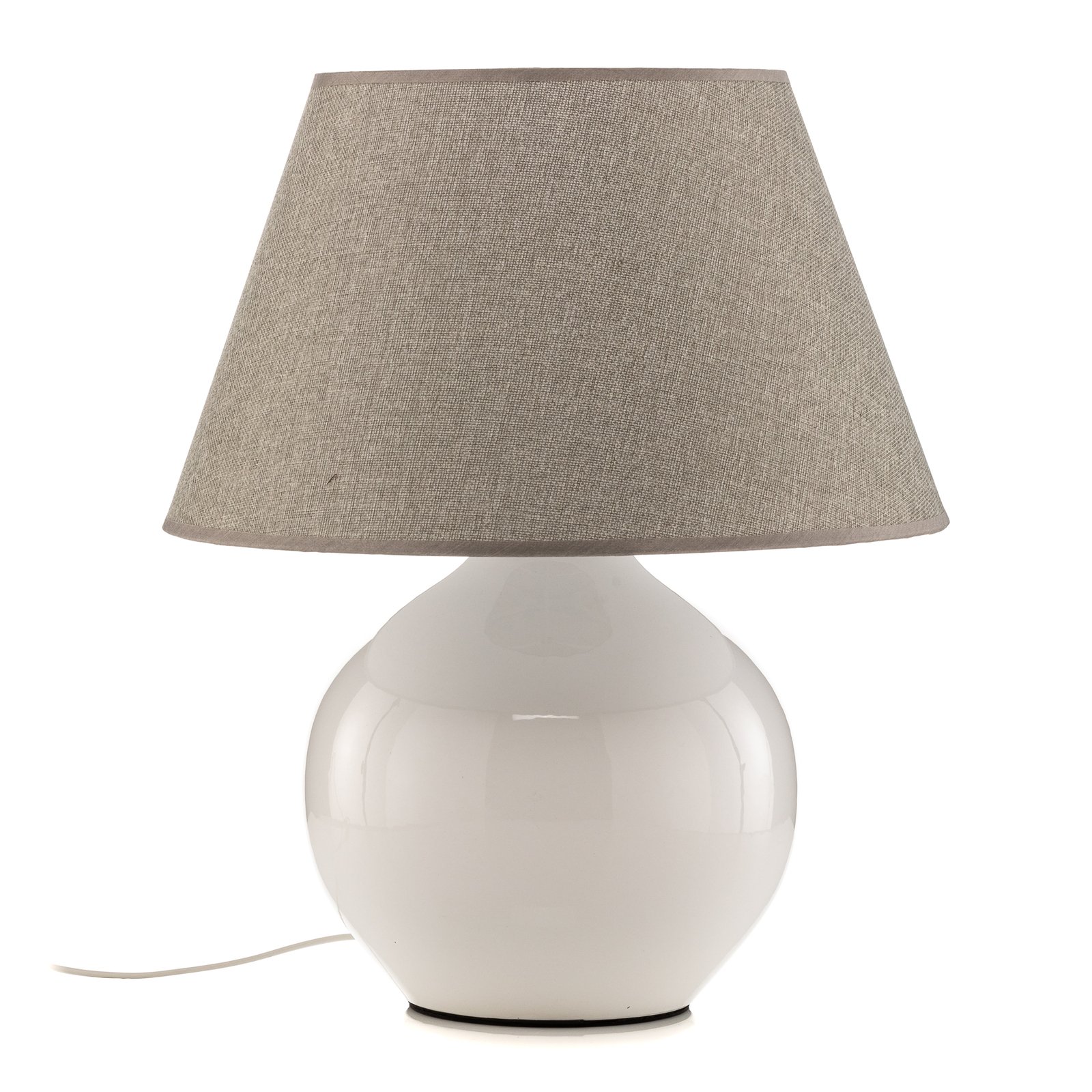 Stolní lampa Sfera, výška 53 cm, bílá/šedá
