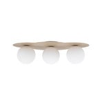 Cloud ceiling light, beige, 3-bulb, glass, length 51 cm, G9