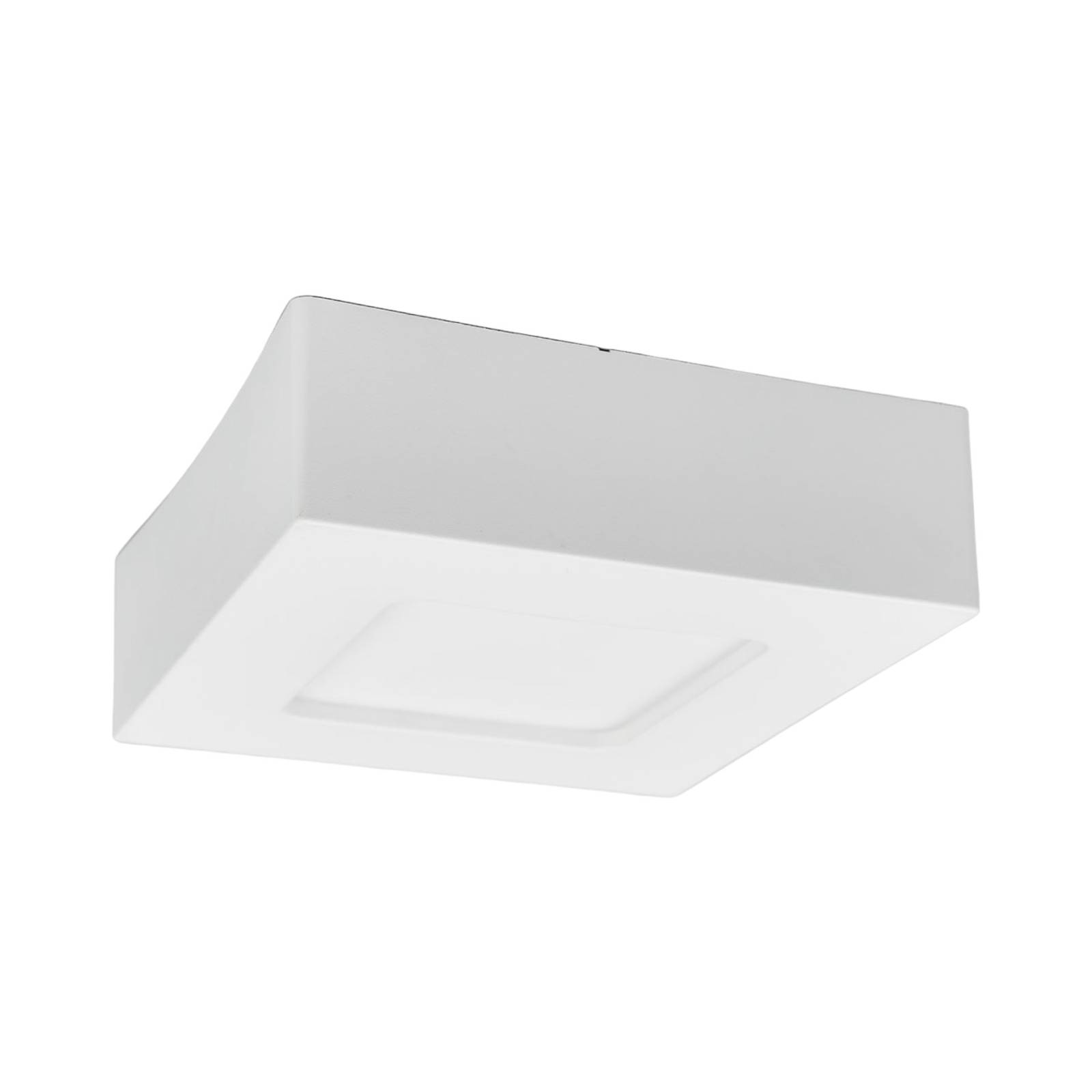 Plafonnier LED Marlo blanc 4 000K angulaire 12,8cm