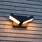 LED-Außenwandleuchte TWISTO, dunkelgrau, Breite 15 cm, IP65