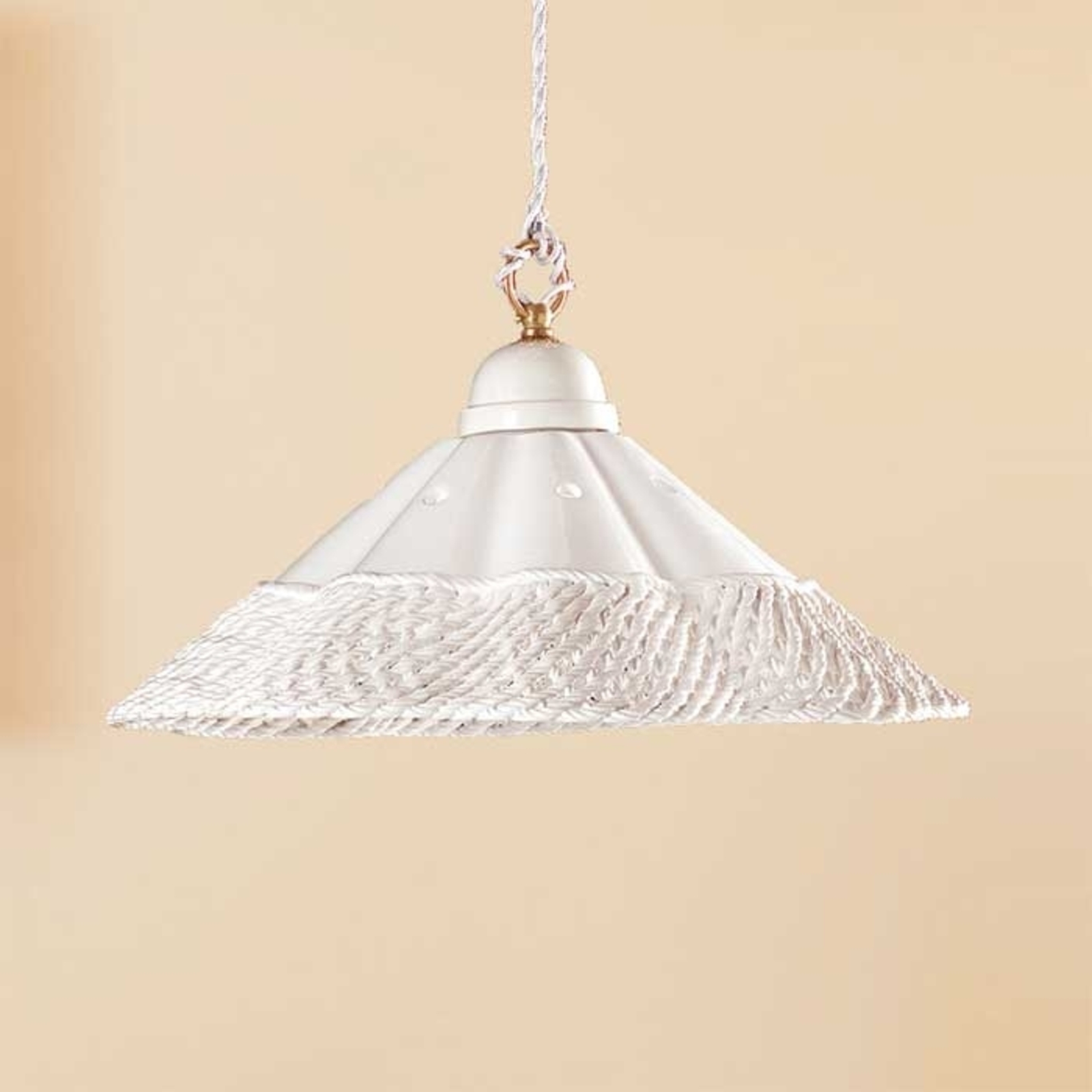 Hanglamp GONNELLA, met dec. rand aan de onderkant