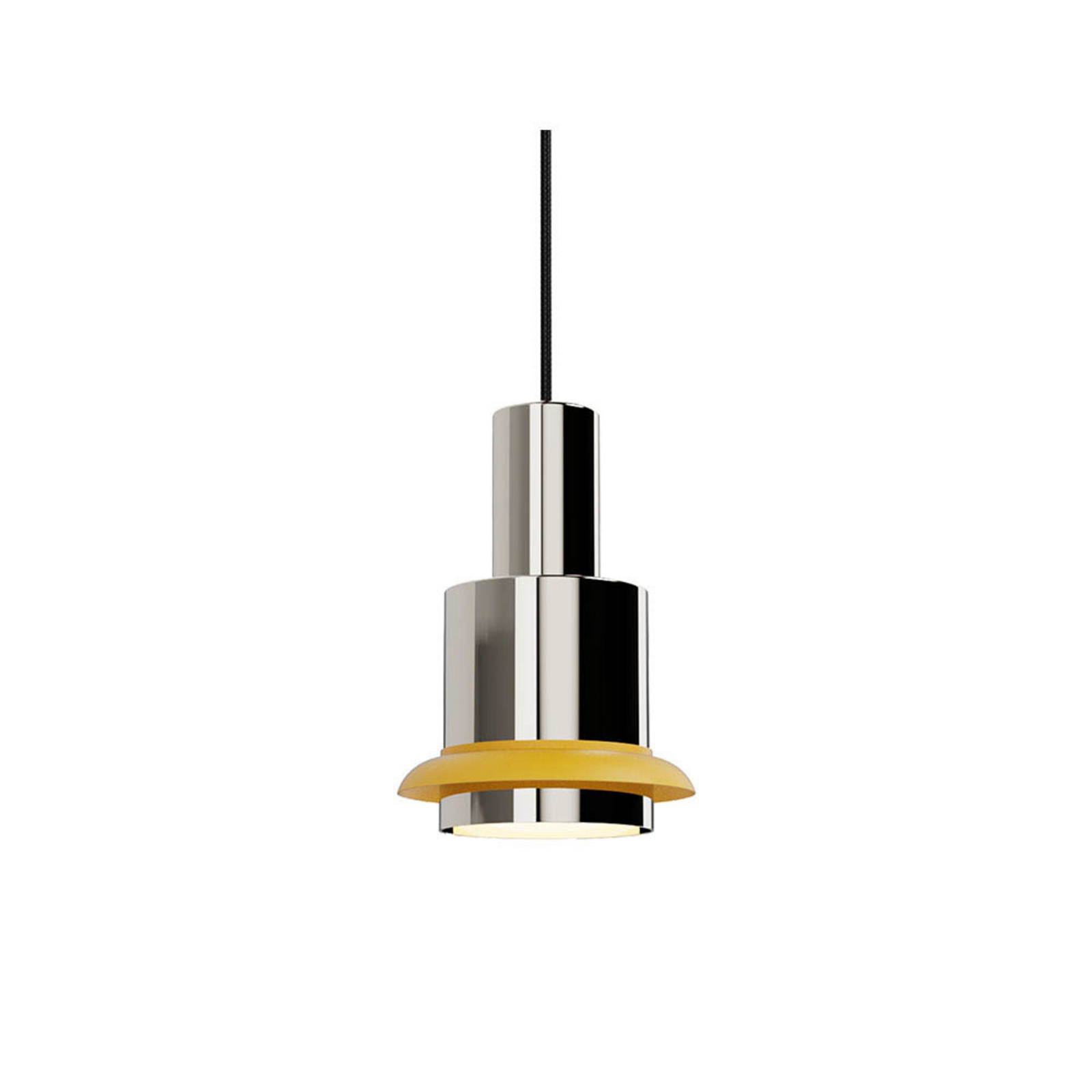 Chaumont Pendelleuchte Ø15xH22 Nickel/Yellow - DCW