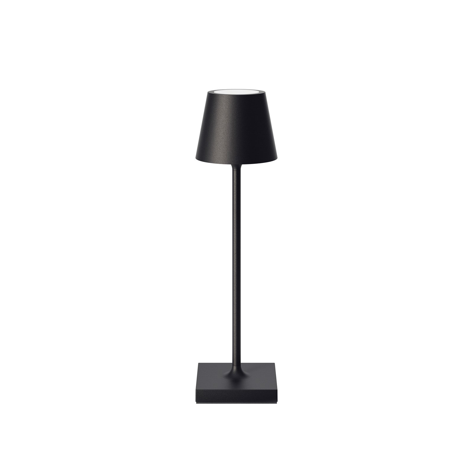 Nuindie pocket rechargeable LED table lamp, midnight black
