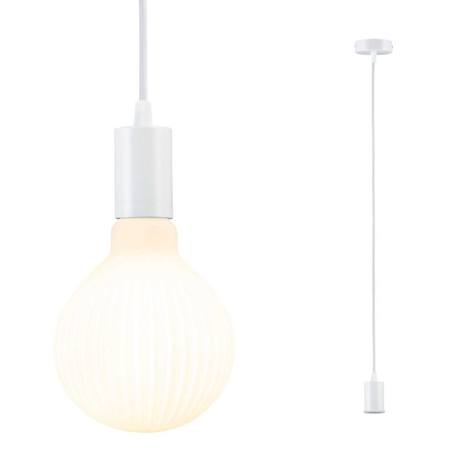 Paulmann Ravi pendant socket E27, matt white