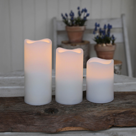 Set de 3 velas LED para exteriores