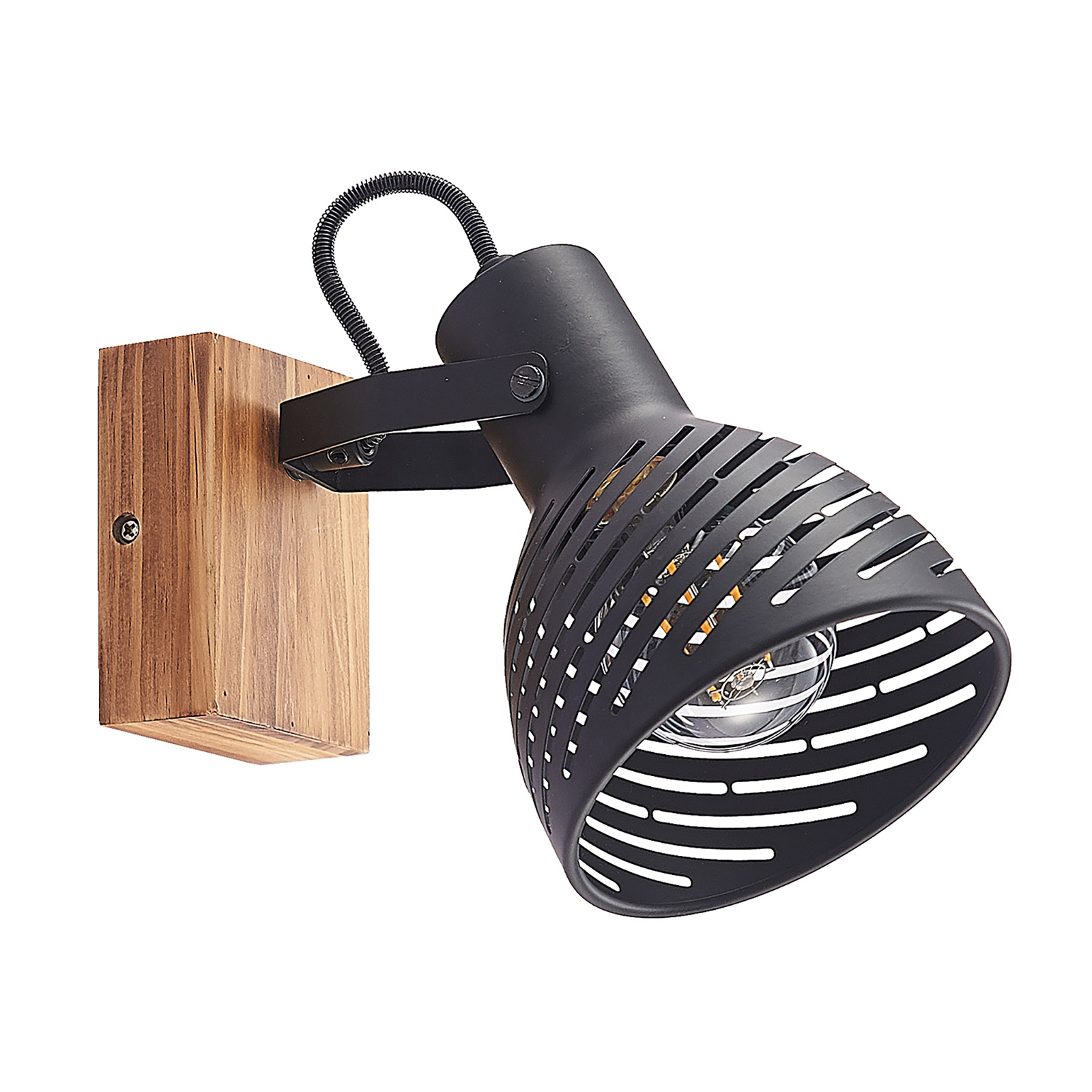 Lindby Raniso spotlight with wooden element 1-bulb