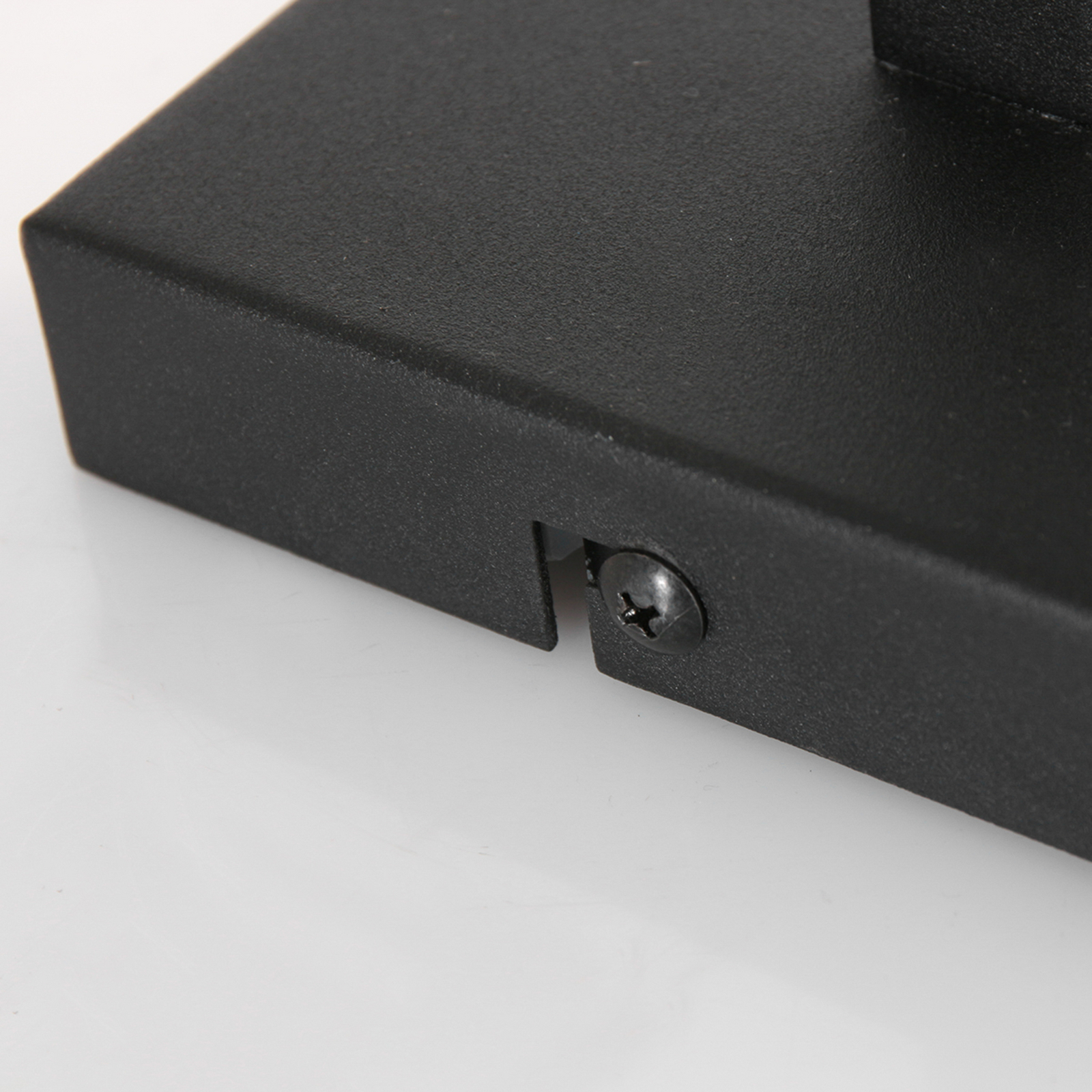 Aplică de perete Stang, negru/maro Lumină de citit LED Înălțime 27 cm Plută