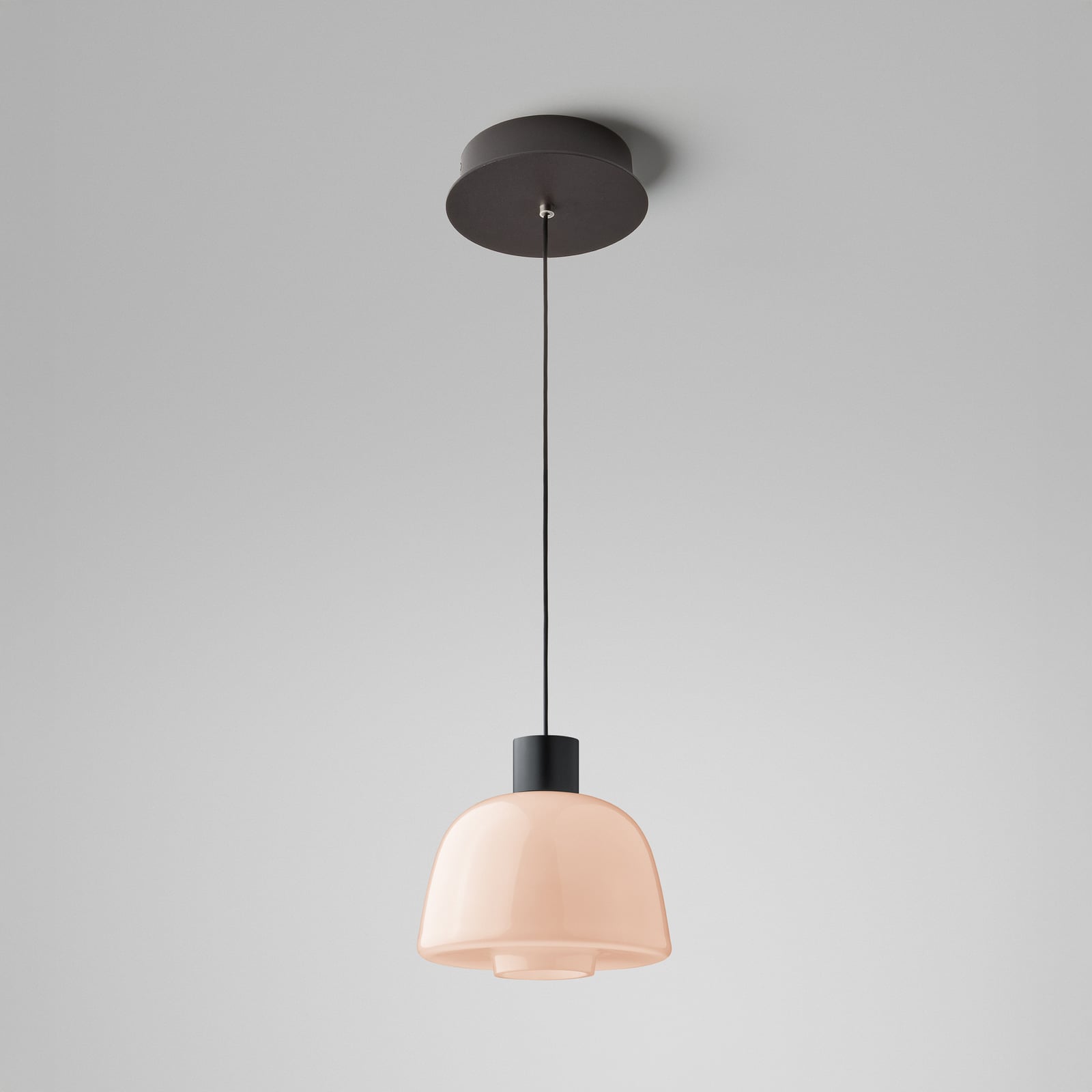 Lámpara colgante LED Bover Drep S/01, nude, cristal, 2700 K