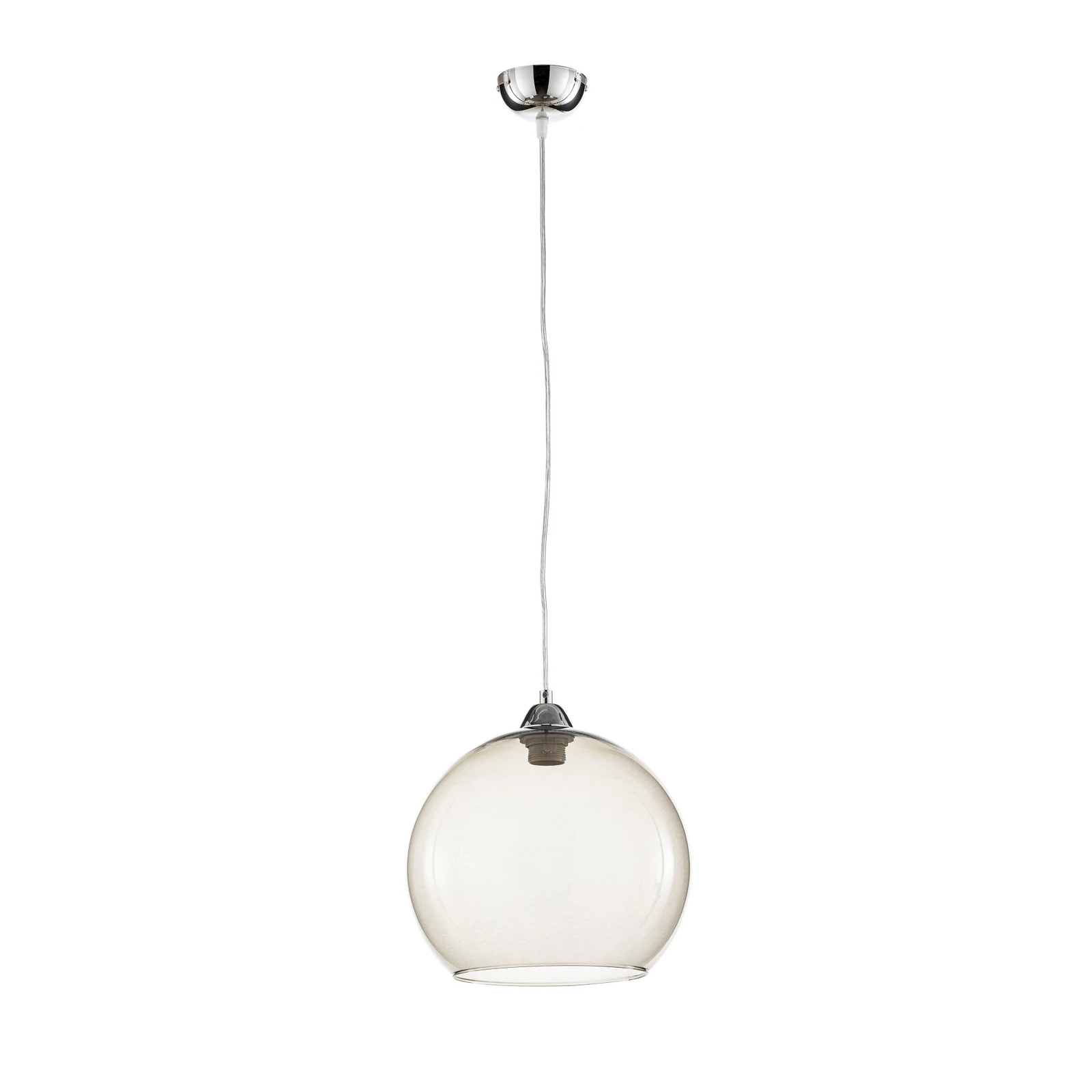 Suspension Colour, abat-jour en verre gris graphite