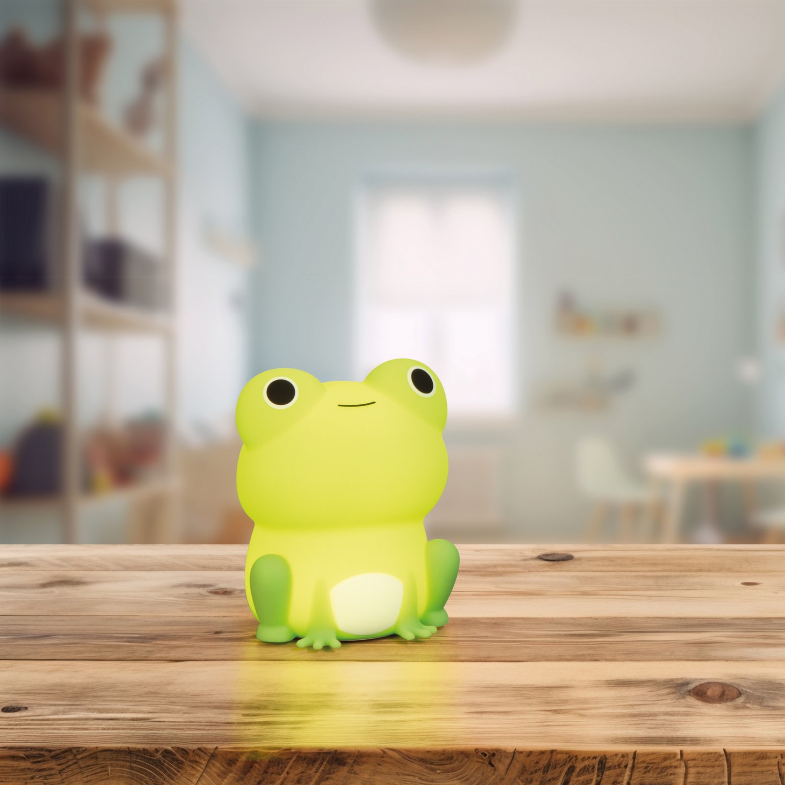 Lanterna cu baterie LED Willi, verde, înălțime 11 cm, silicon