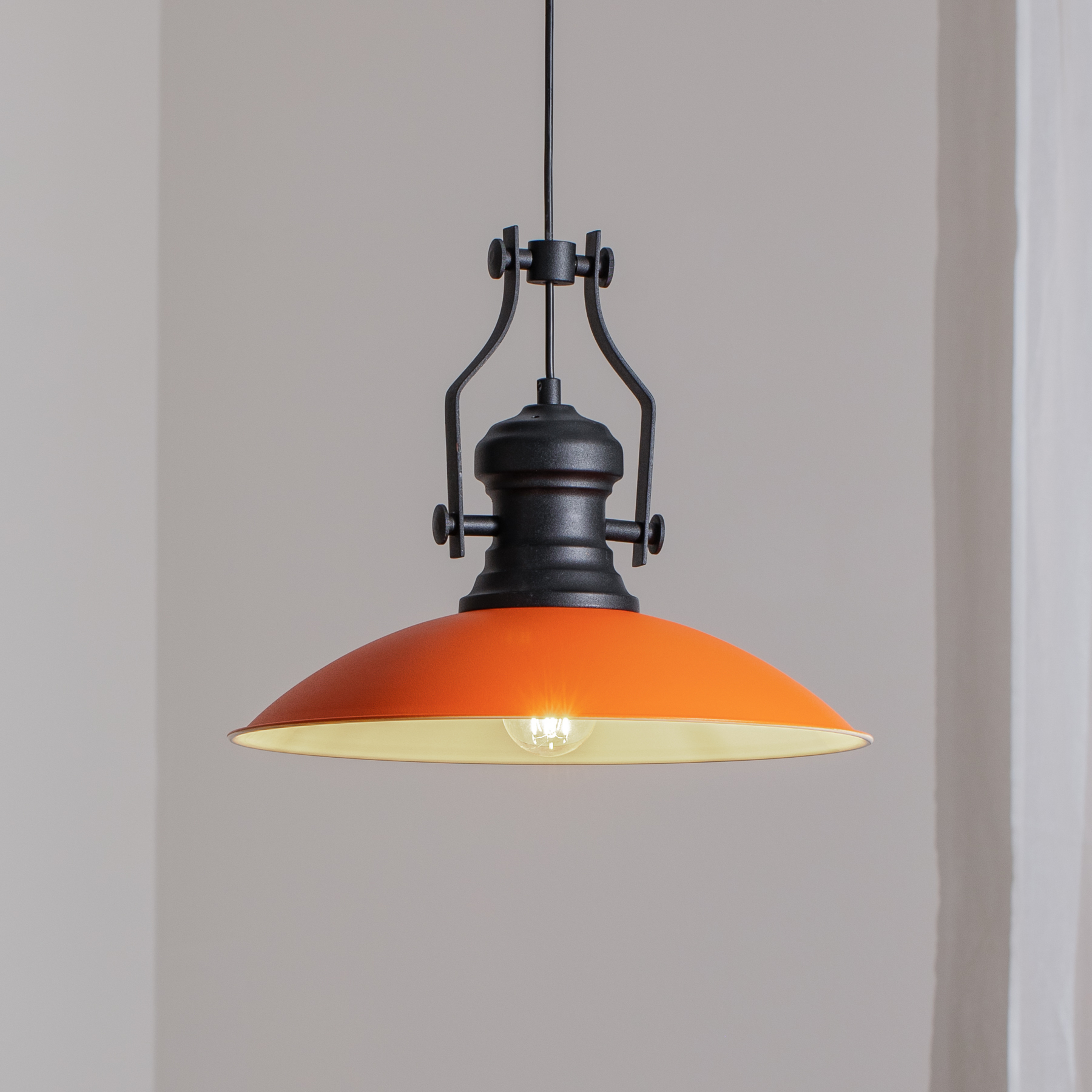 Hängeleuchte Fimda, orange, Ø 41 cm, Metall, E27