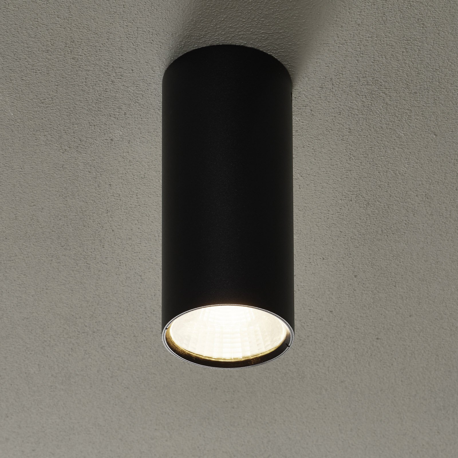 Lucande Takio LED-downlight 2.700 K Ø 10 cm, sort