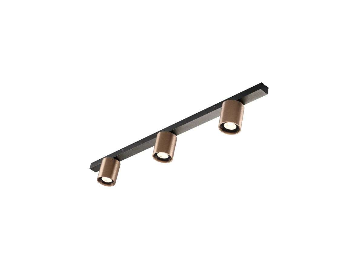 Focus Mini LED-Deckenlampe L70, bronze, 3-flg. - LIGHT-POINT
