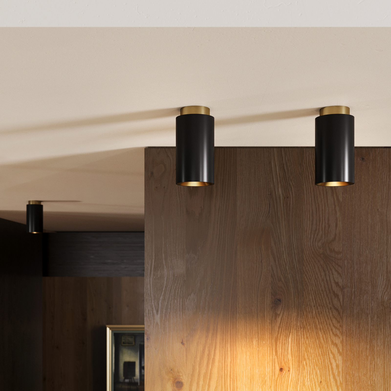 Tobo C85 taklampe, svart, stål, GU10 - DCW