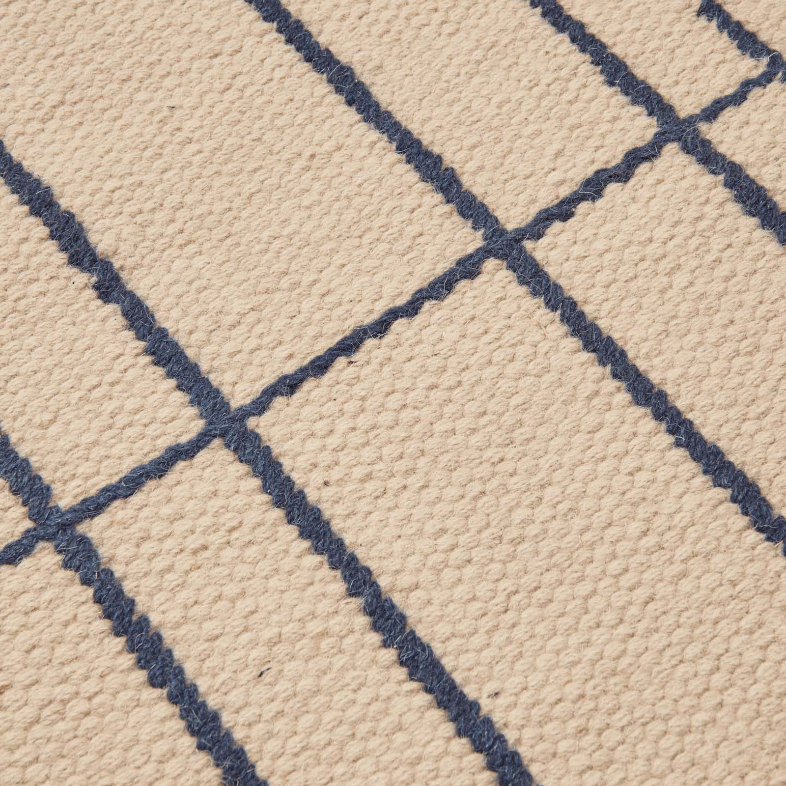 Sen runner, cream/blue, 200 x 80 cm, textile - ferm LIVING