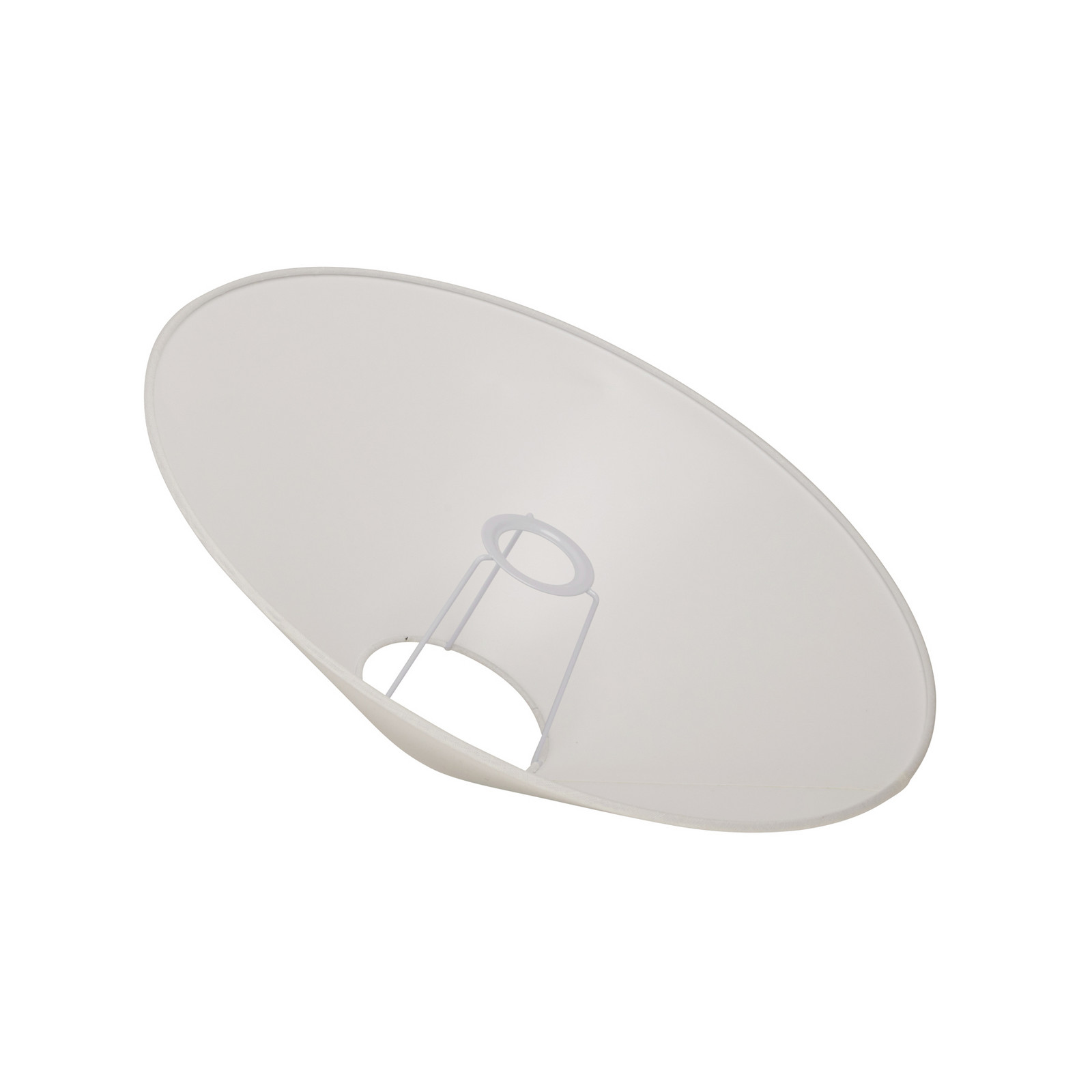 Abat-jour Basic plat, blanc, Ø 42 cm, lin Basic flat Watt & Veke - Design - Tissu / textile