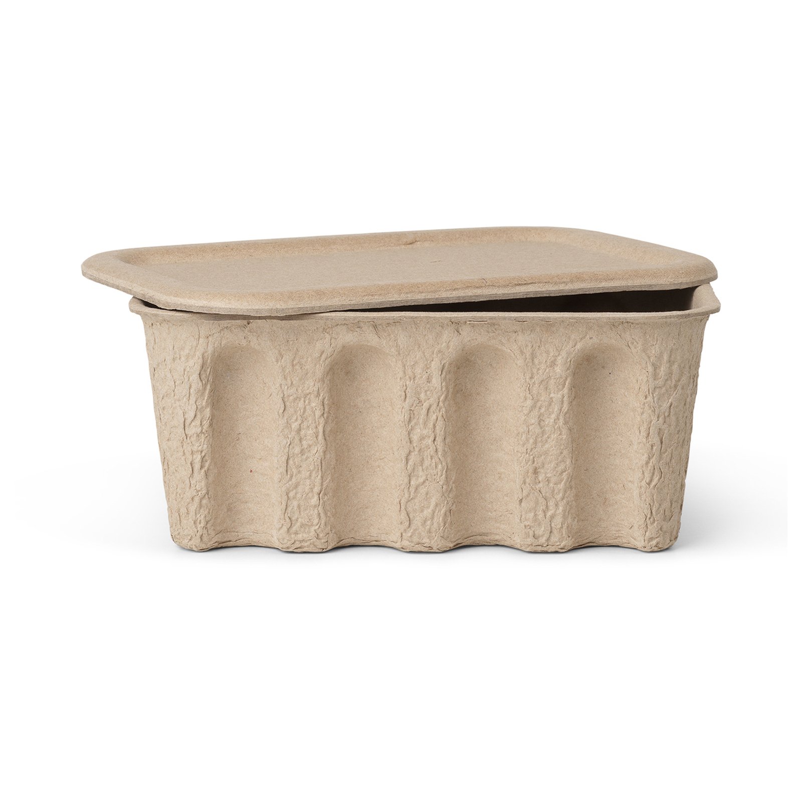 ferm LIVING storage box Paper Pulp, 28 x 18 cm, set of 2