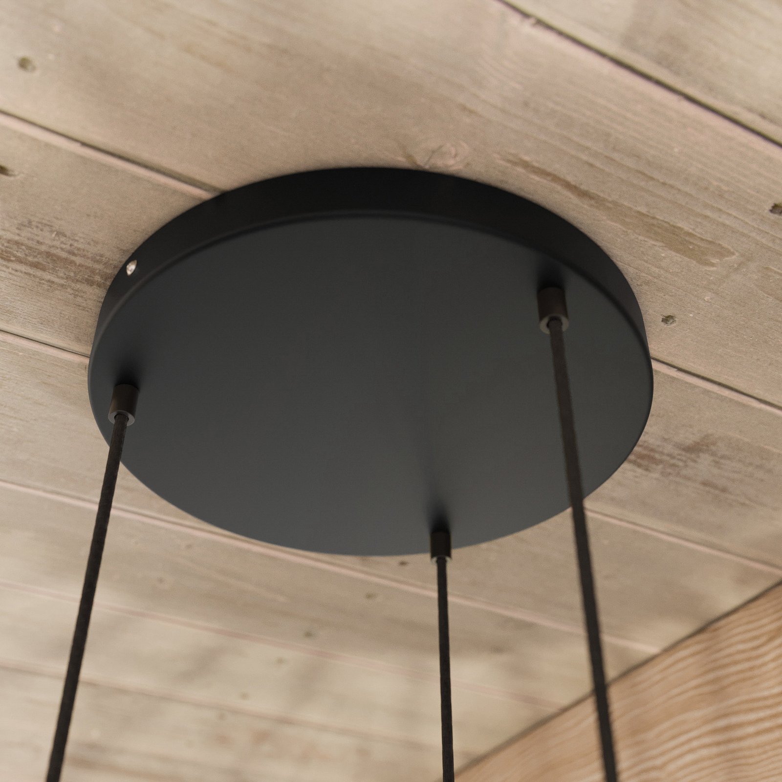 Závesné svietidlo Clay Cluster Black/Wood - Envostar
