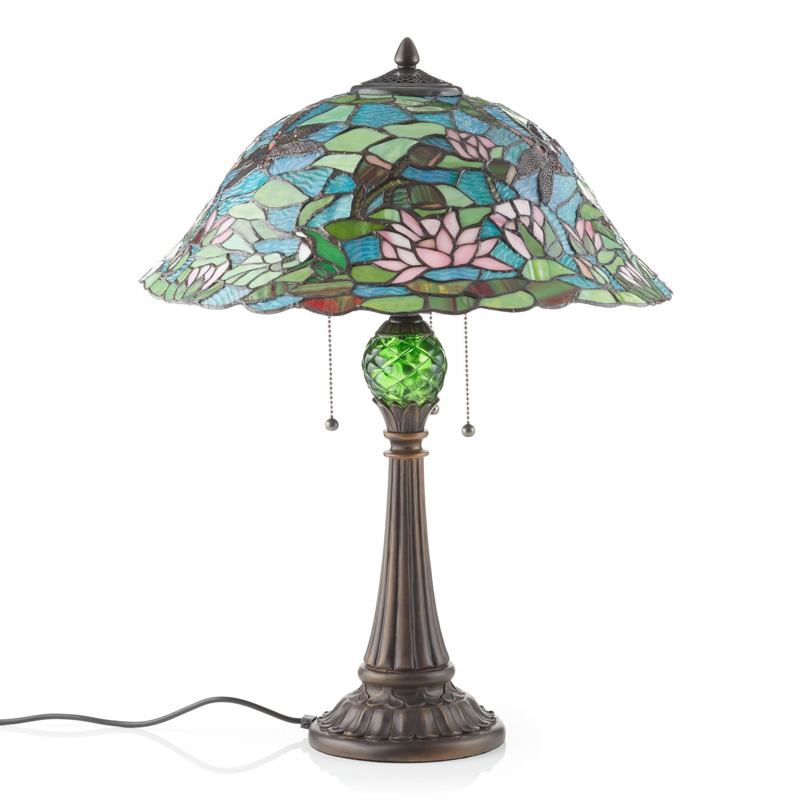 Okouzlující stolní lampa Waterlily v Tiffany stylu