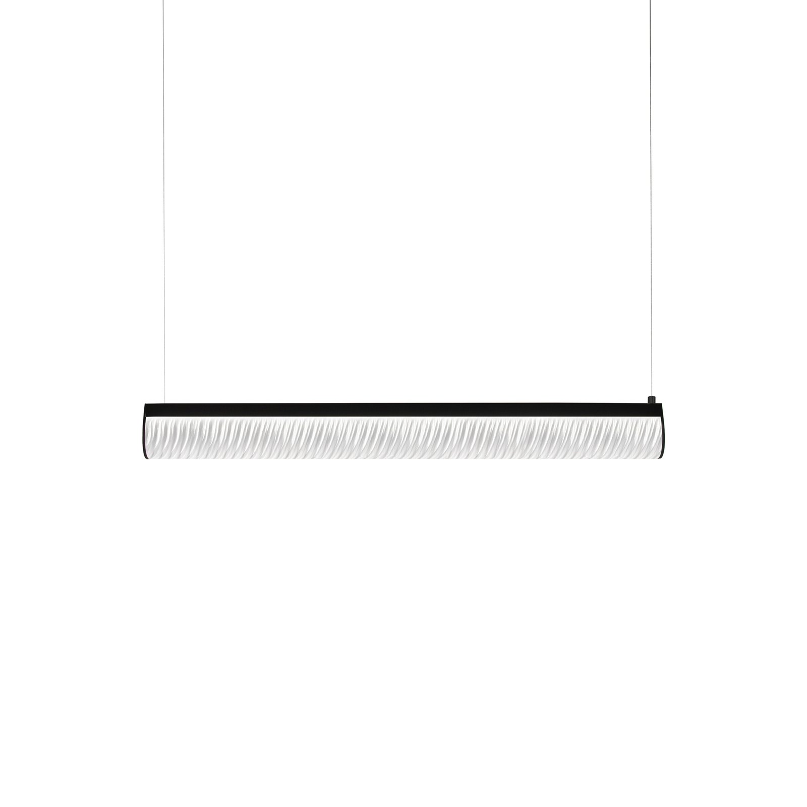 Slamp Candeeiro de suspensão LED Modula, plissado, preto