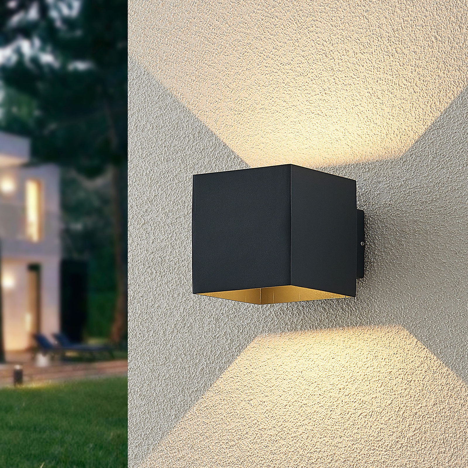 ELC Esani LED outdoor wall lamp, anthracite