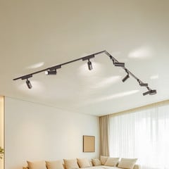 Sistema a binario 48V Lumaro, faretti, a 7 luci, nero, Ø 4 cm