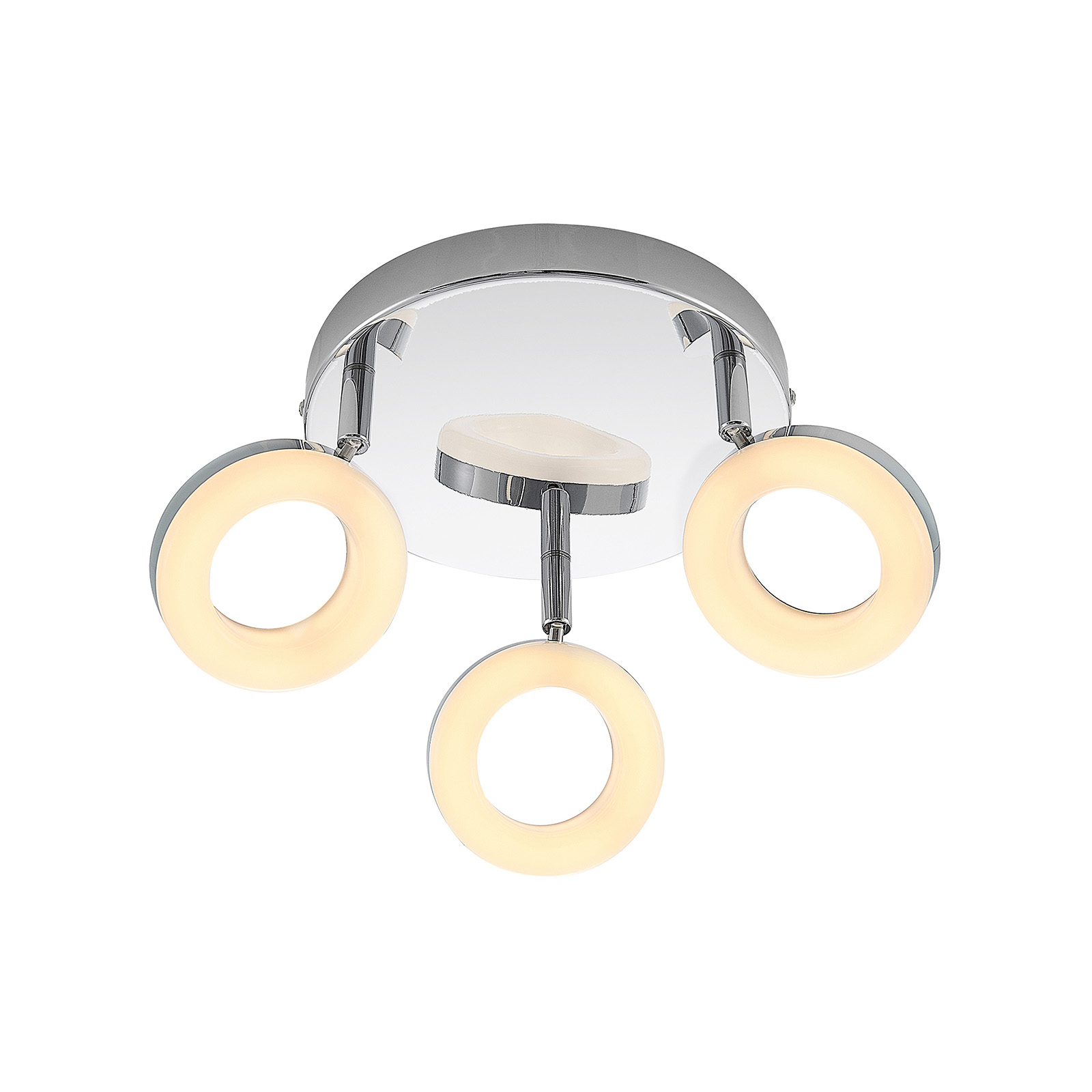 ELC Tioklia lámpara LED de techo, cromo, 3 luces