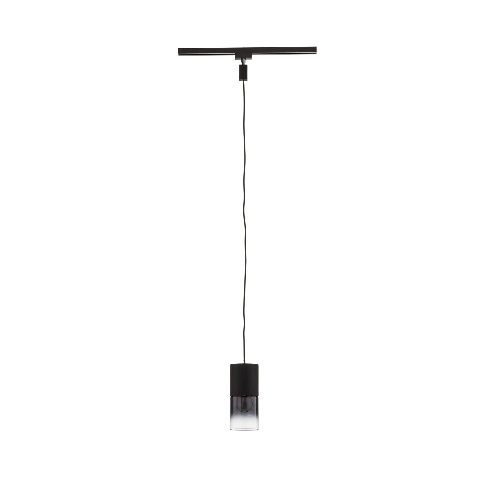 Lampada a sospensione a binario Robin per DUOline, nero/grigio fumo