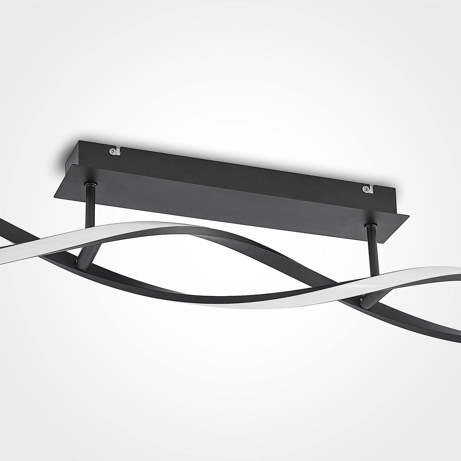 Welina LED Lámpara de Techo Matt Black - Lindby