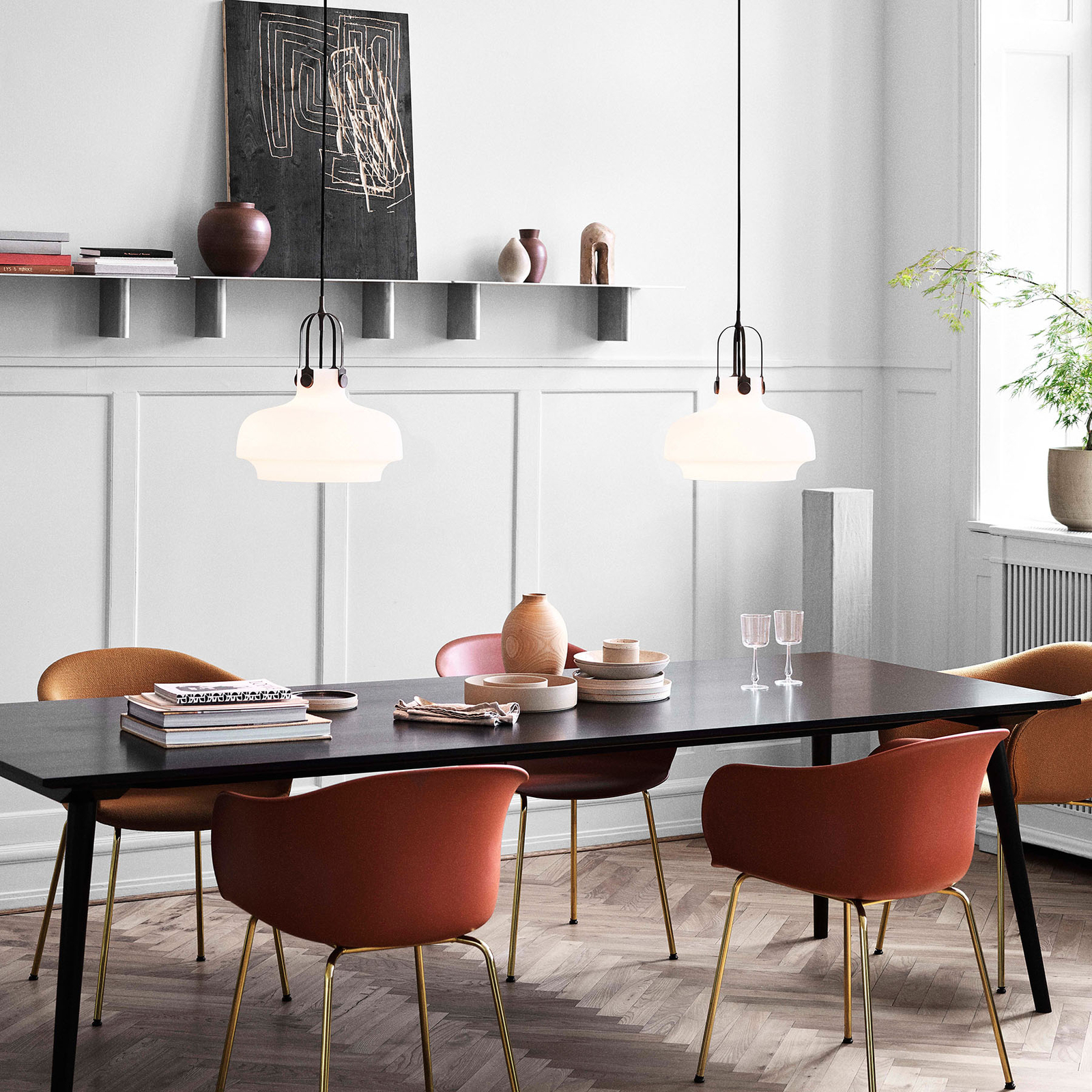 Copenhagen SC7 Suspension Opale/Laiton Bronzé - &Tradition