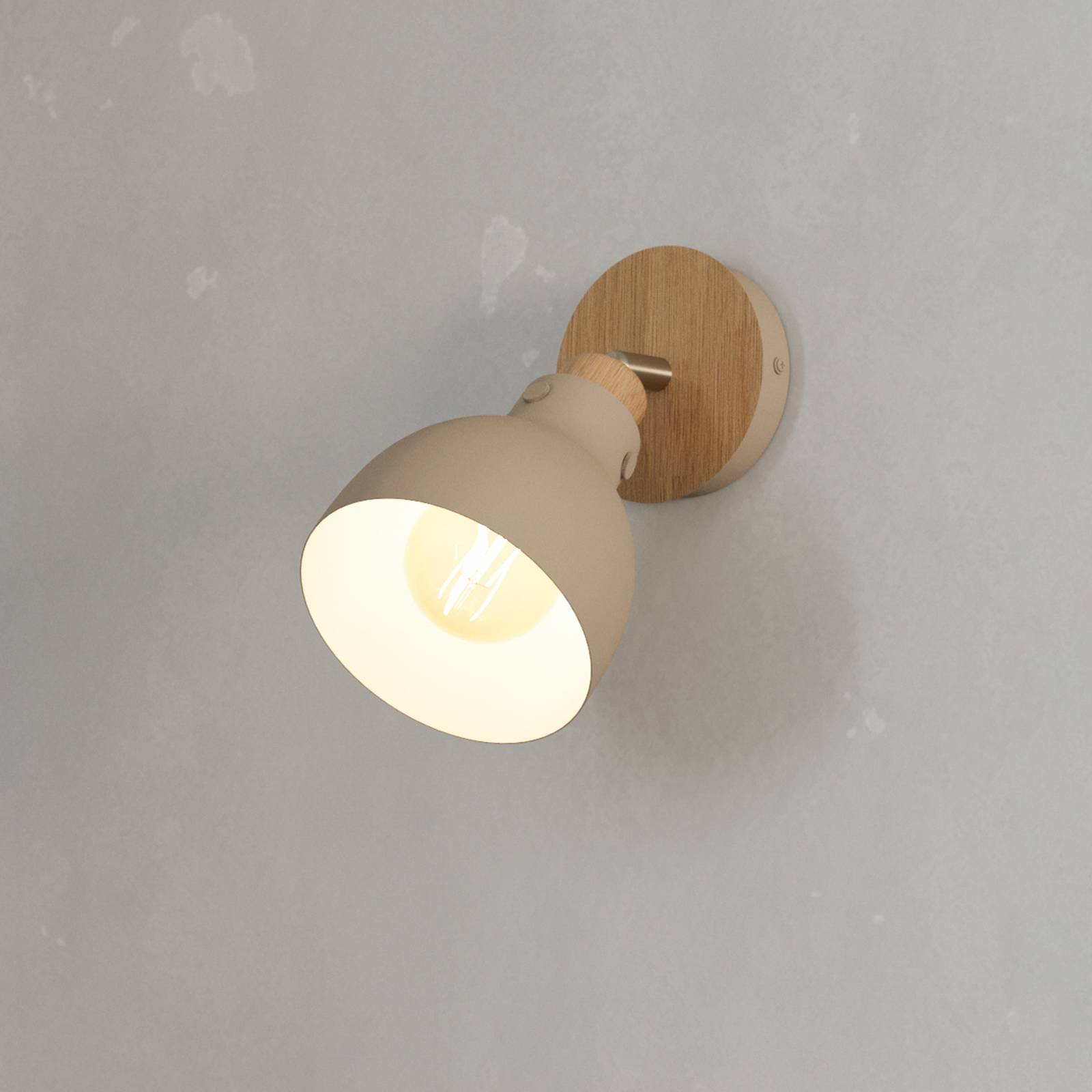 Wandleuchte Arrecife sand/Holzoptik günstig online kaufen