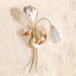 Floral TULIPANO wall light, 2-bulb