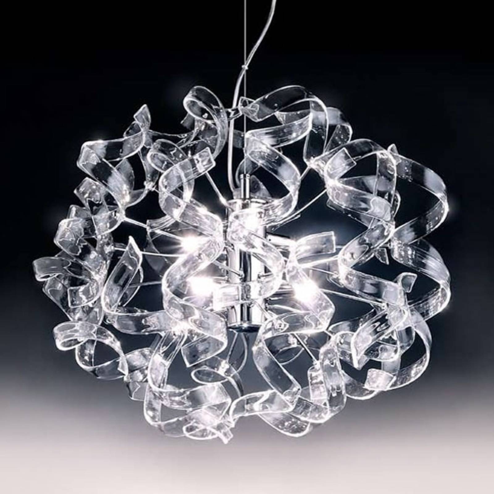 Metallux Glänsande taklampa CRYSTAL oval