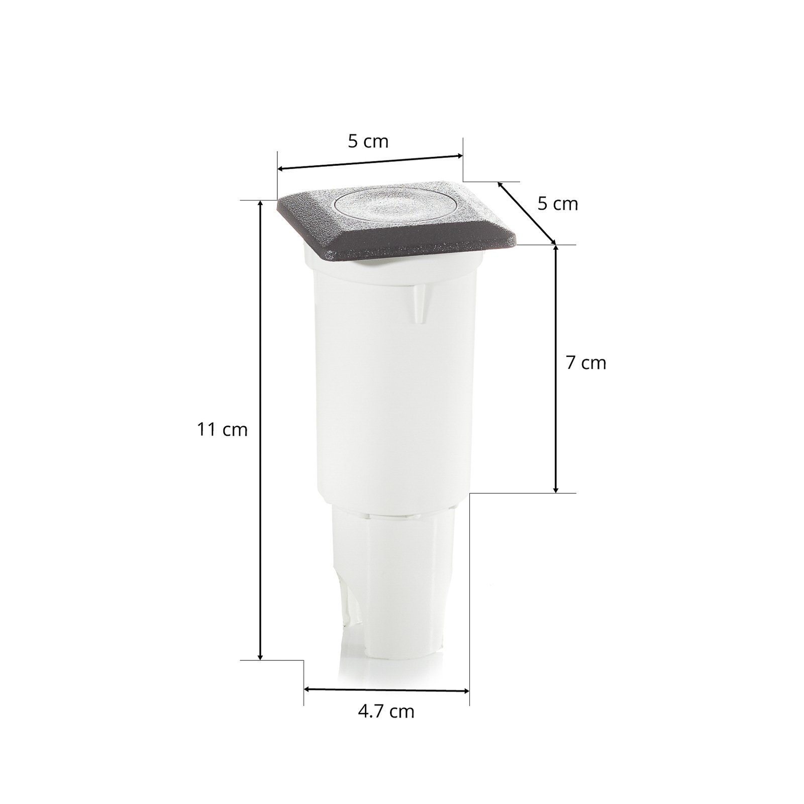 Lampe LED Aldo angulaire noire/transp 3 000K