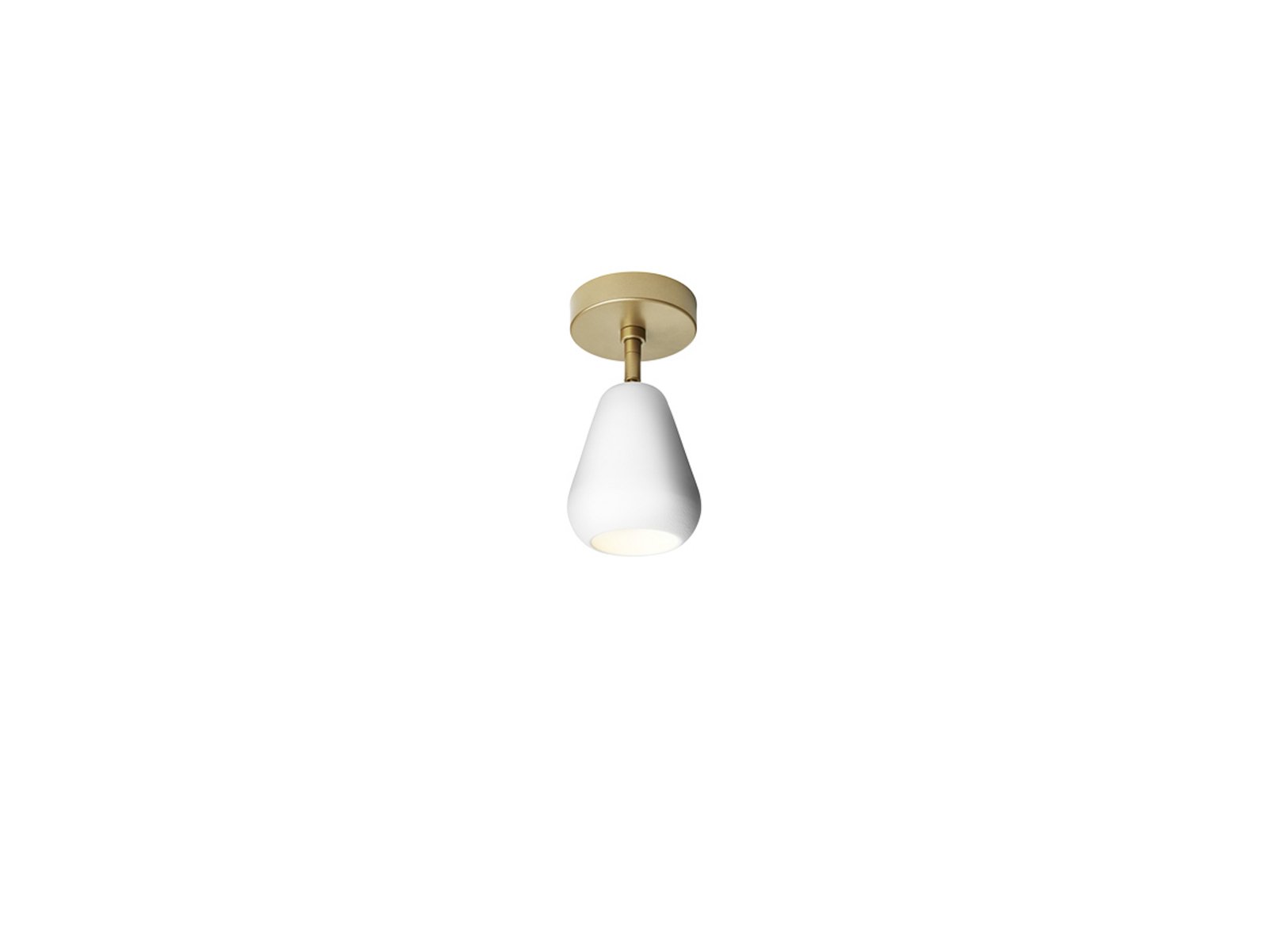 Nuura plafondspot Anoli Spot Surface hoogte 20 cm goud/wit