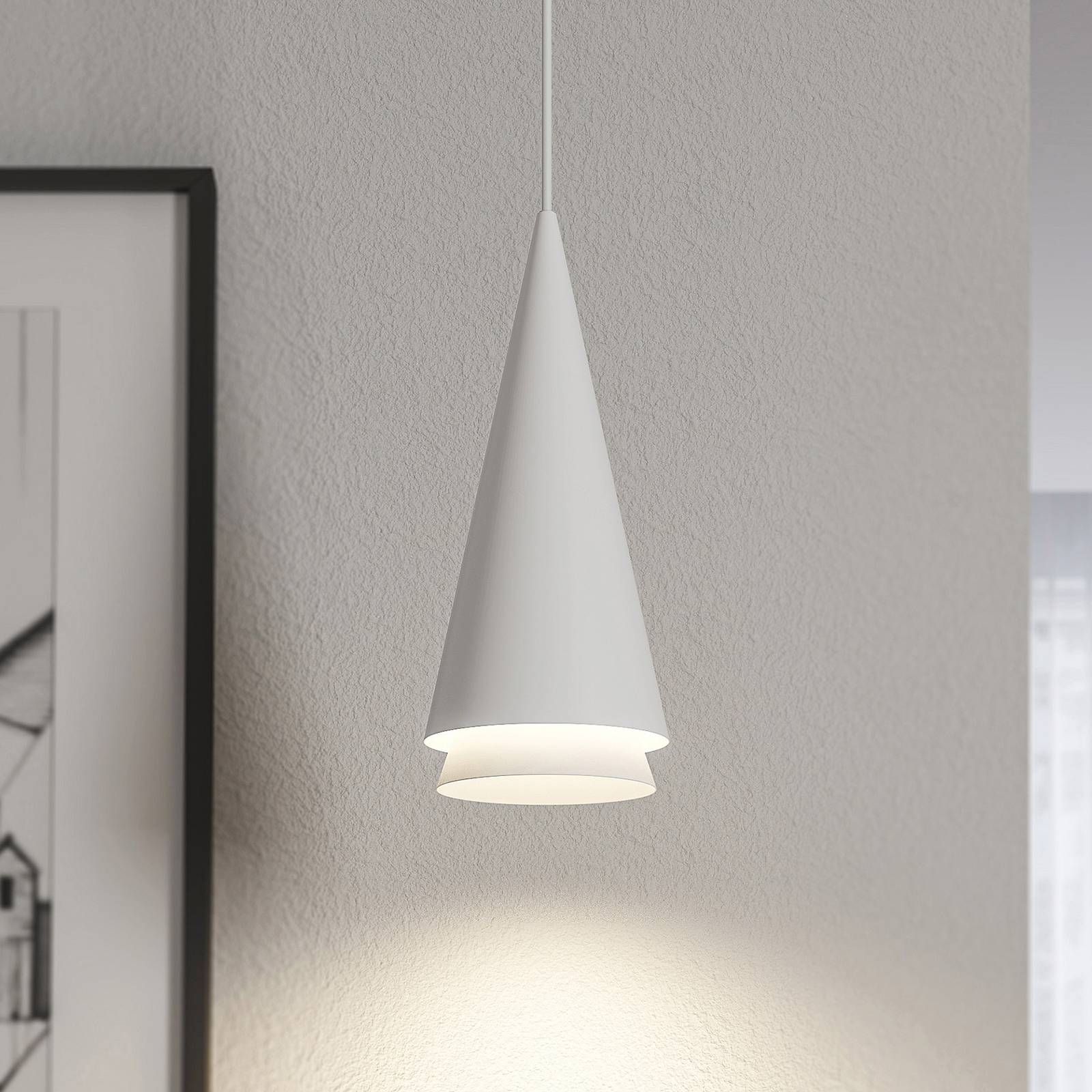 Lucande Naoh hængelampe, 1 lyskilde, hvid
