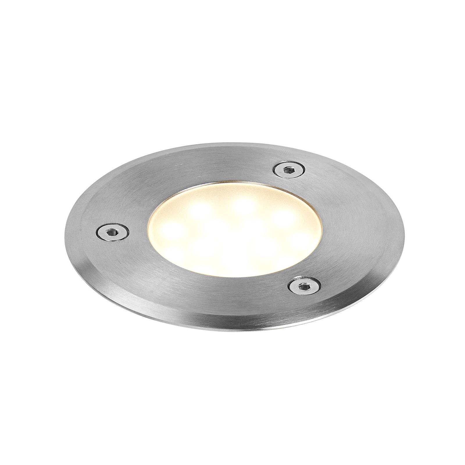 Endura hybrid inground Außenleuchte Hybridleuchte 1W 70lm warmweiße Lichtfarbe 3000K Farbtemperatur Edelstahl IP44 & IP67 Schutzklasse