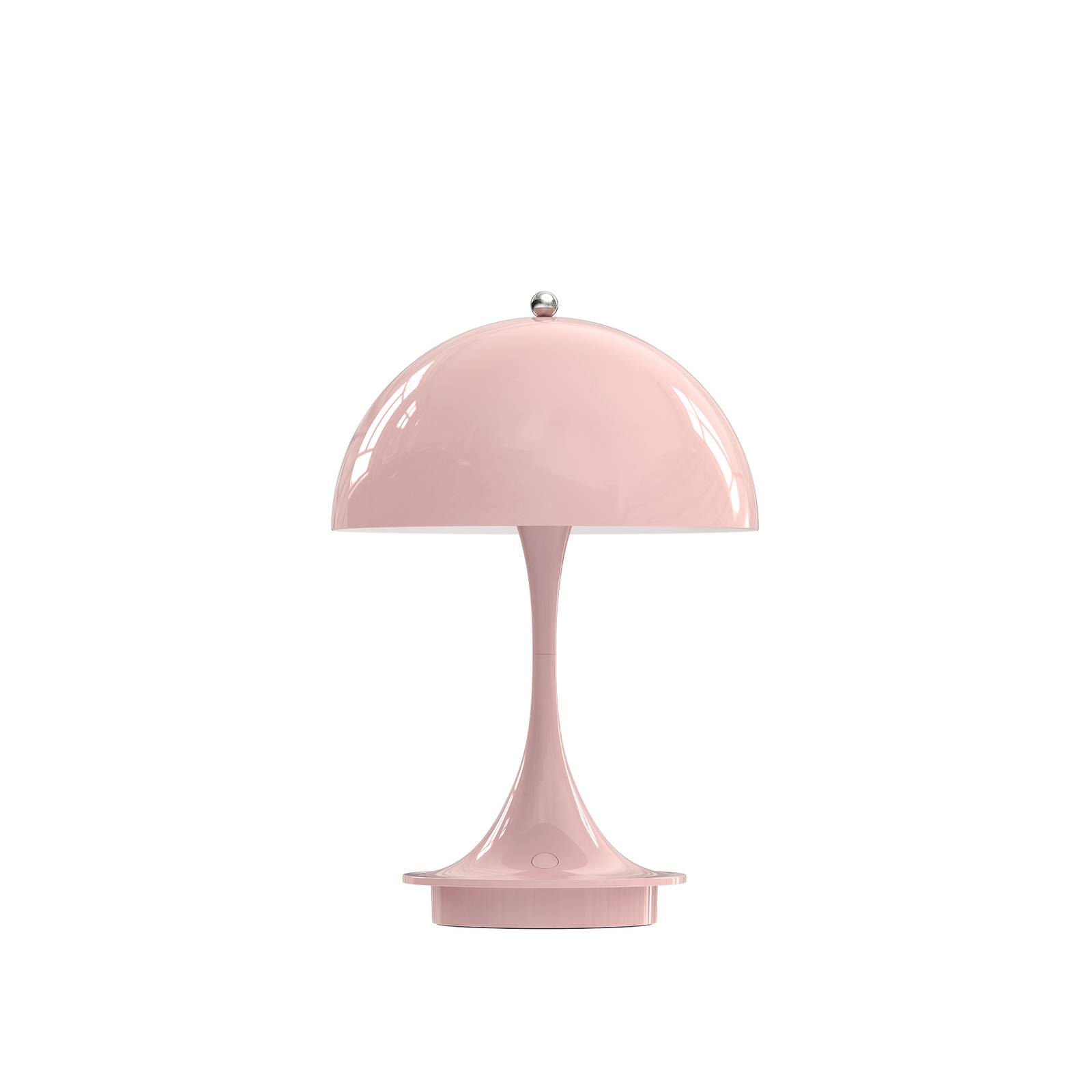 louis poulsen - panthella portable v2 led r??owa, do salonu / jadalni, aluminium, metal, 2.5w, wys. 23.8 cm