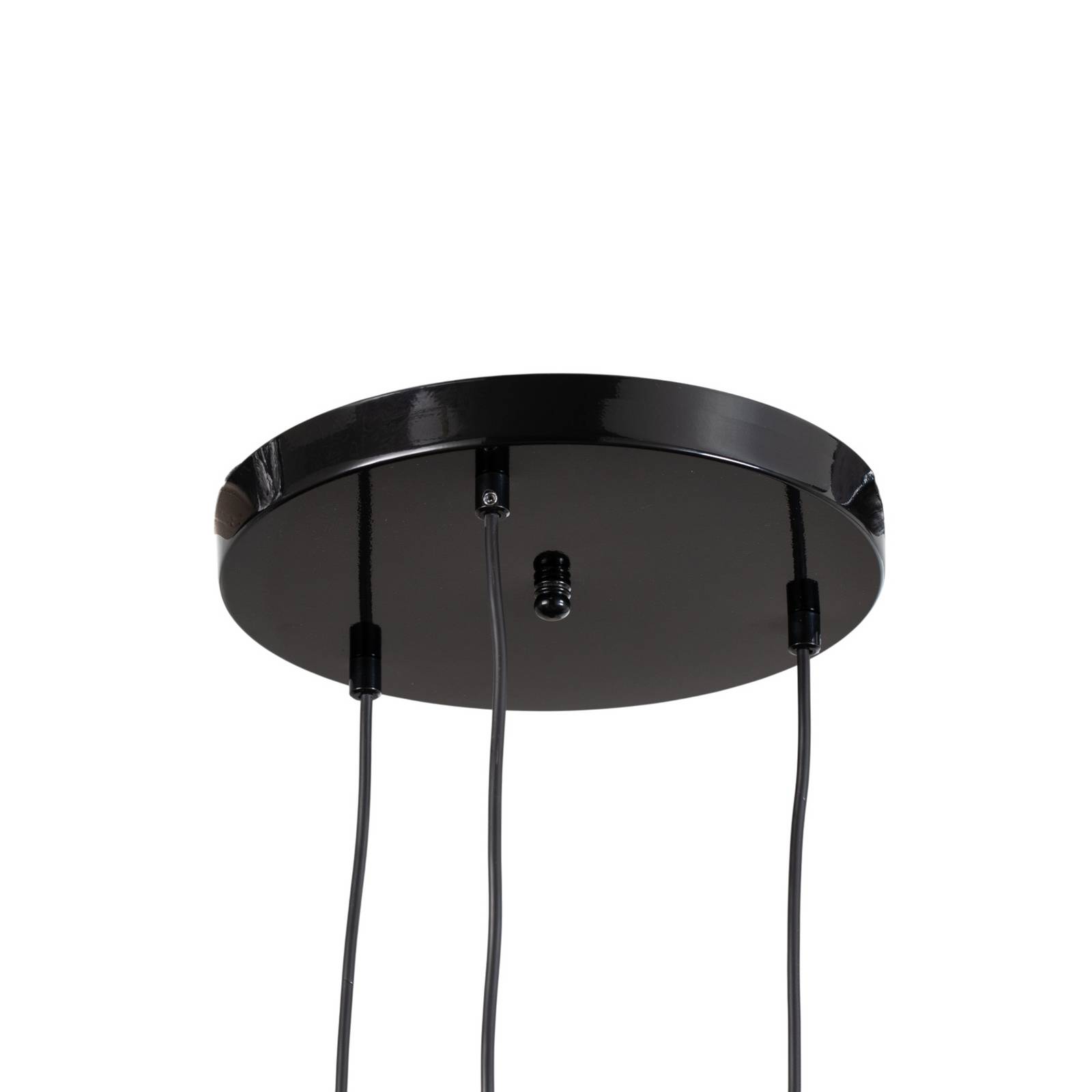 Żyrandol Yildo, 3-punktowa, czarno-złota, okrągła, Ø37 cm