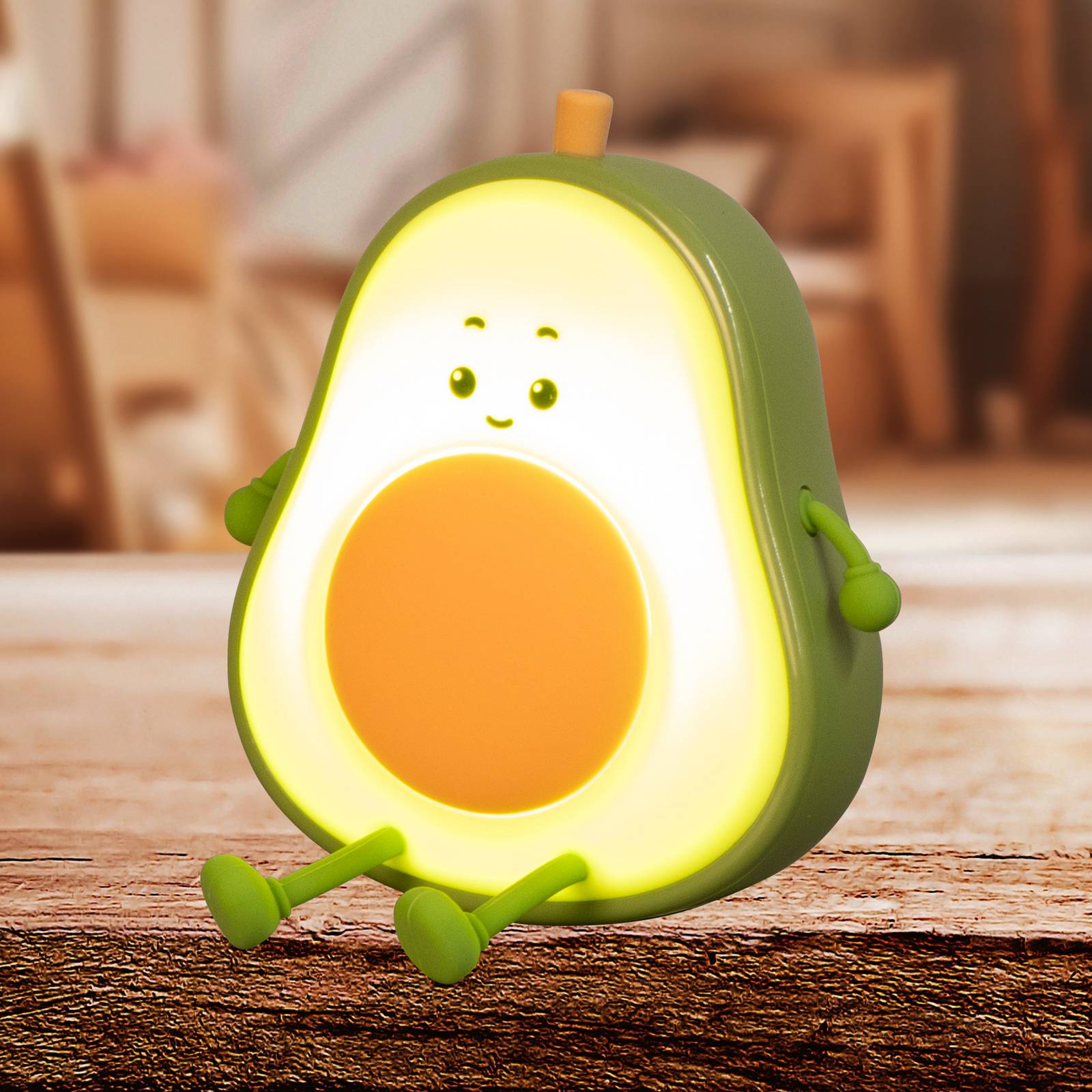 FH Lighting Lampe à poser LED rechargeable Bobi, verte, hauteur 13 cm, silicone