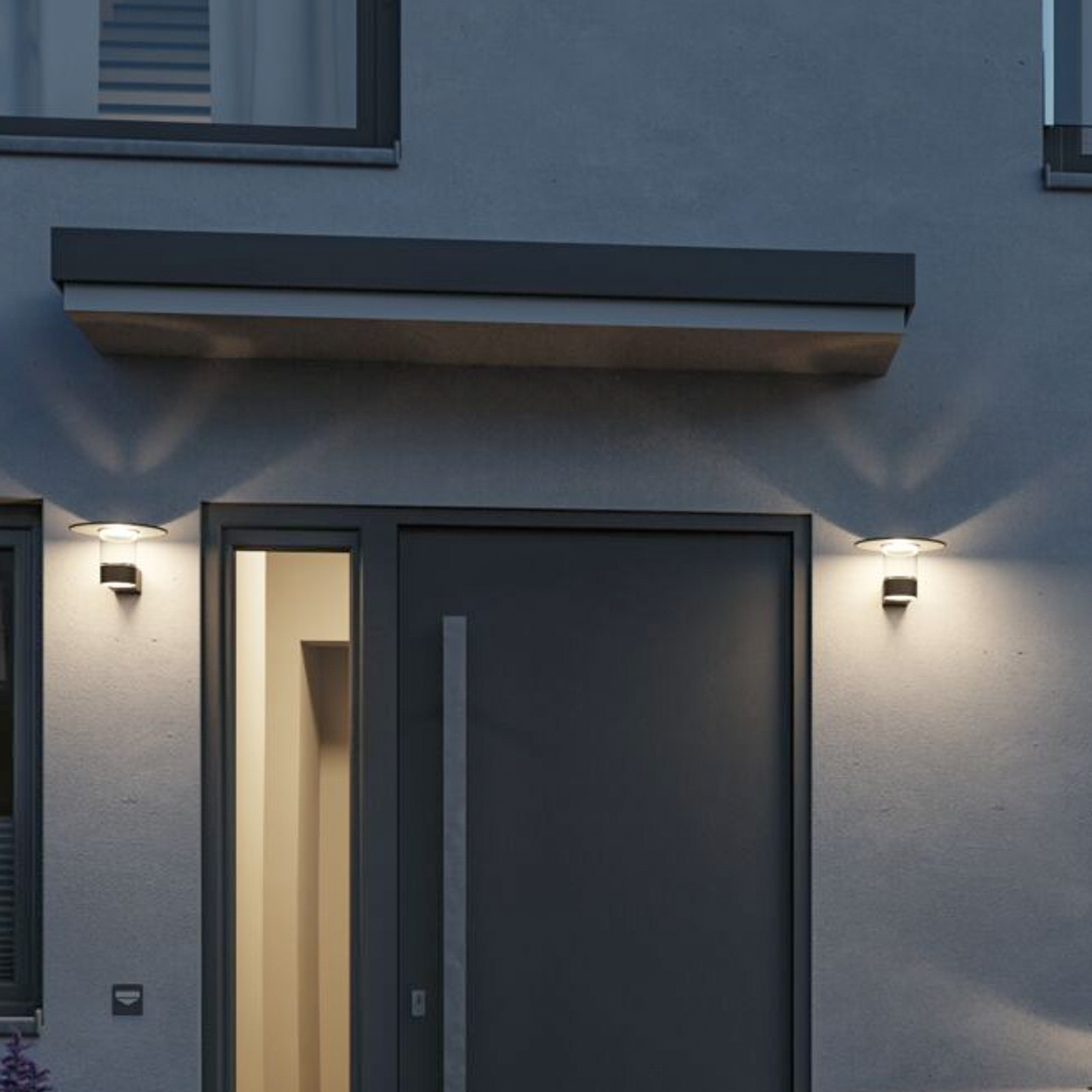 Paulmann LED outdoor wall light Sienna, aluminium, sensor